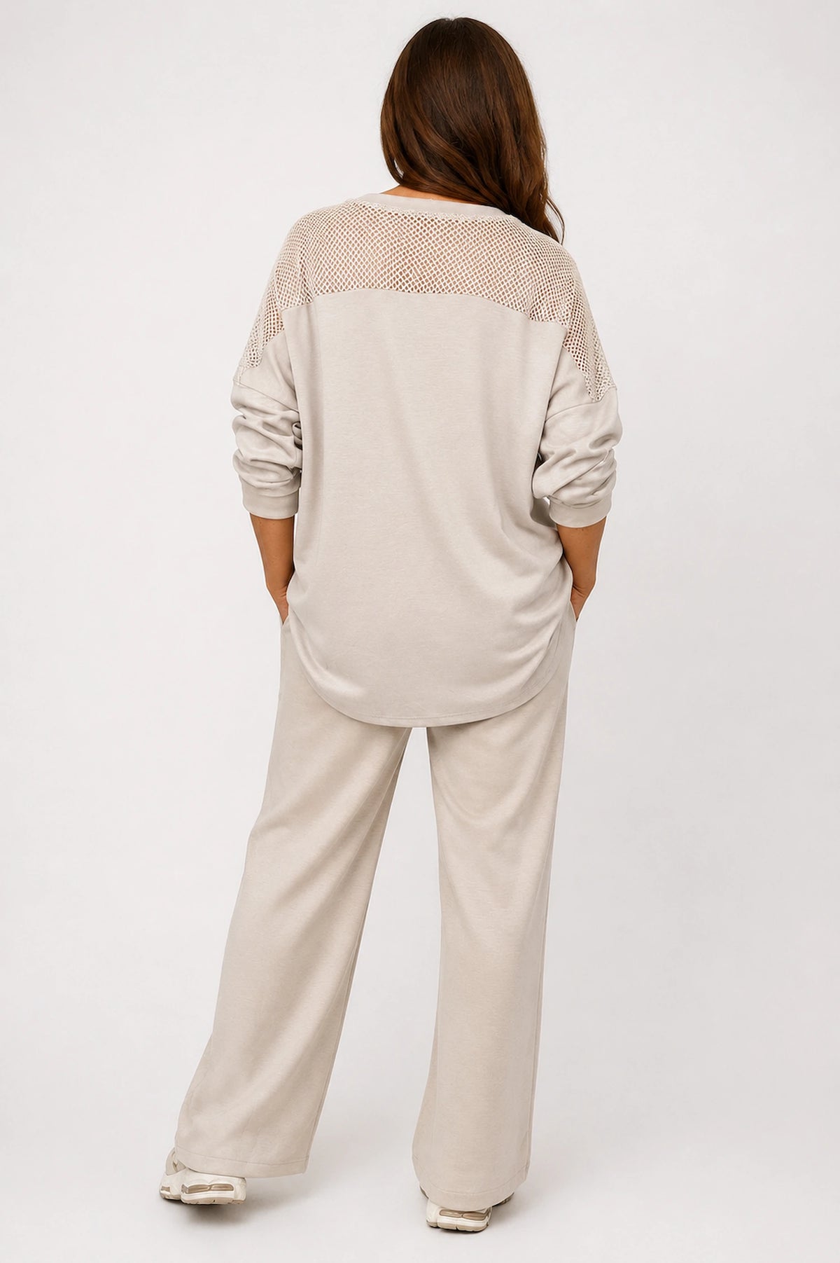 Double Pocket Drawstring Waist Carli Everyday Pants - Beige