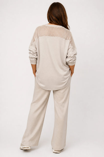 Double Pocket Drawstring Waist Carli Everyday Pants - Beige