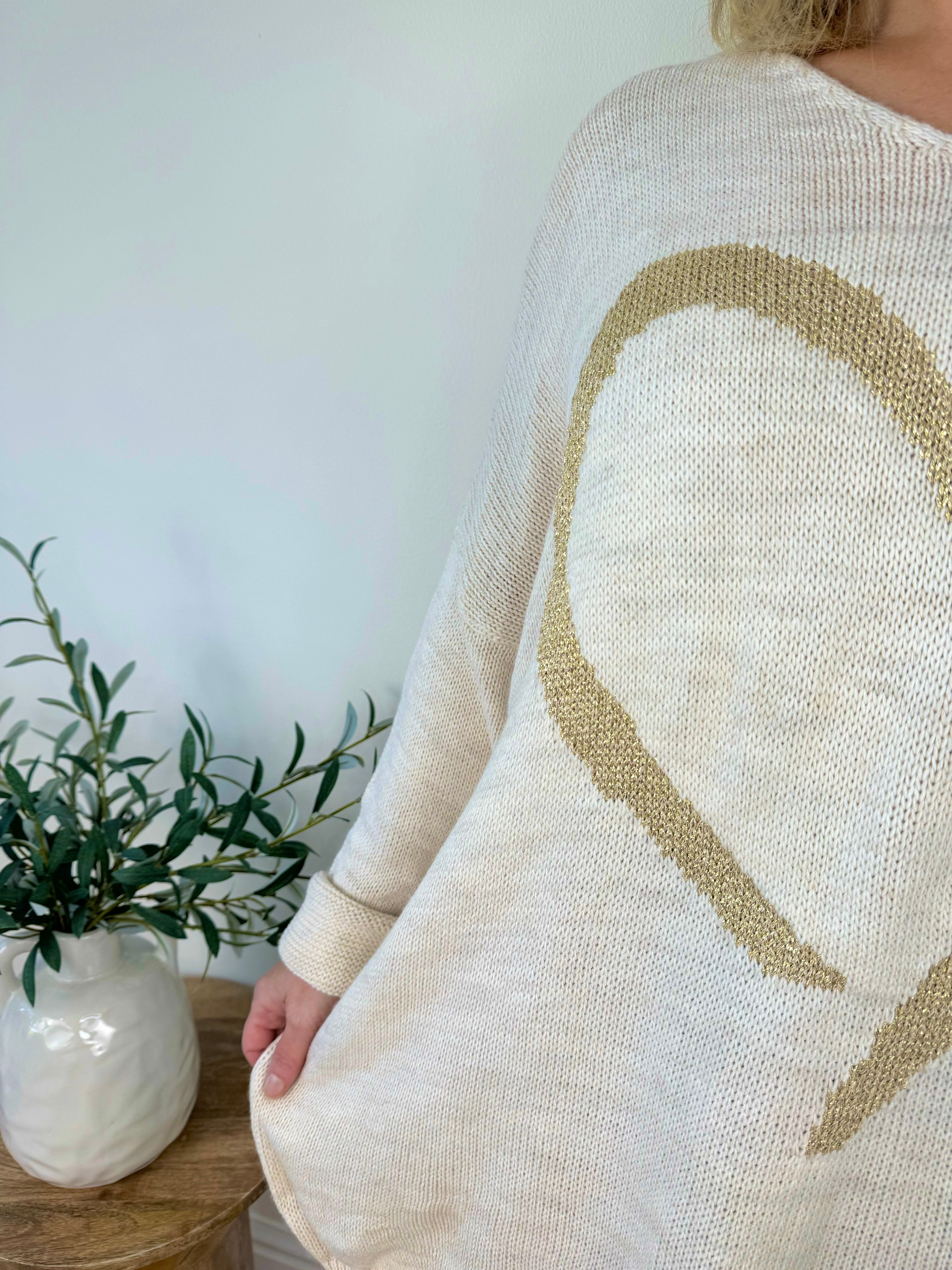 Golden Heart Knit Jumper AW24