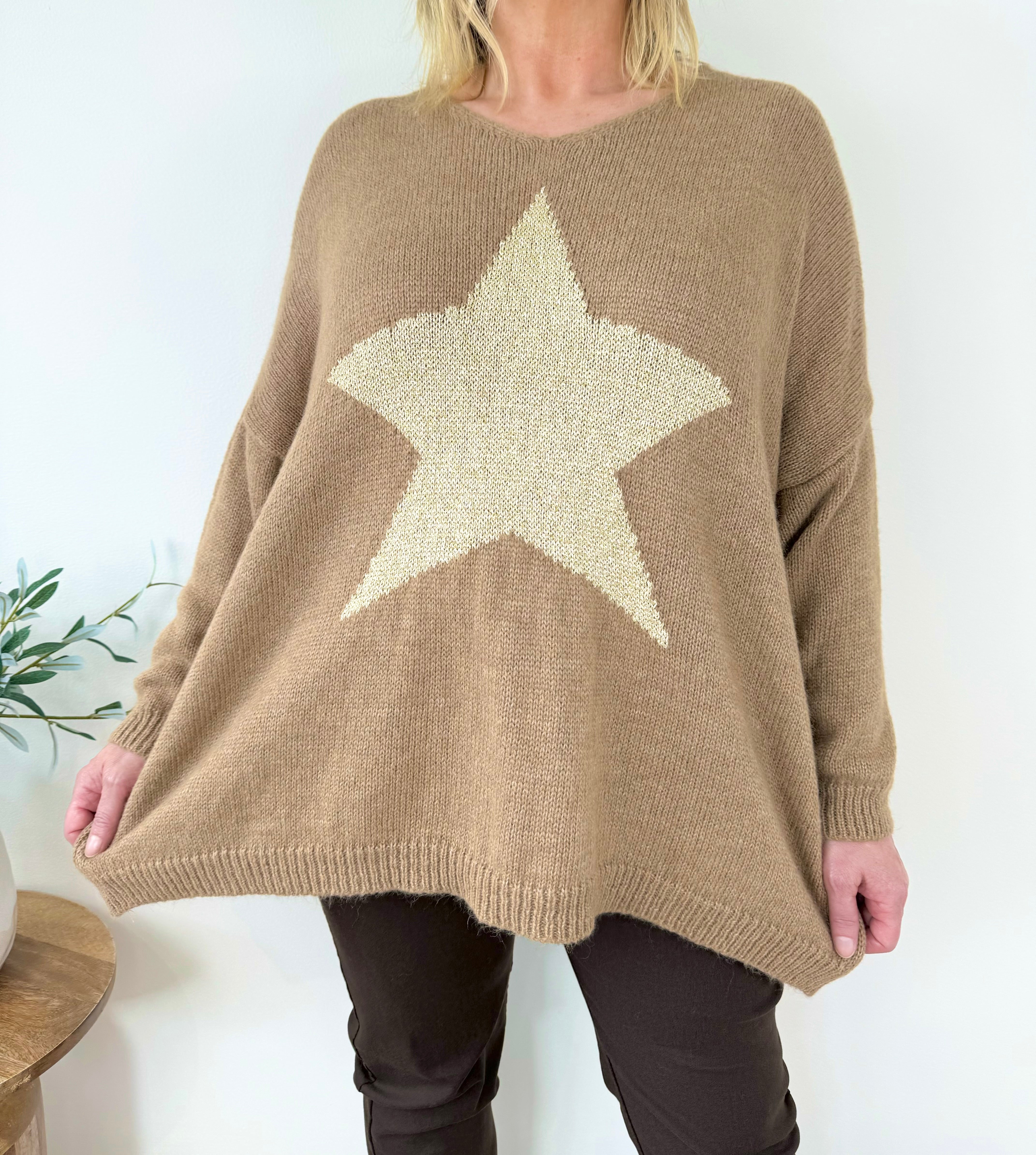 Wool Mix Premium Knit Gold Star Camilla Jumper AW24