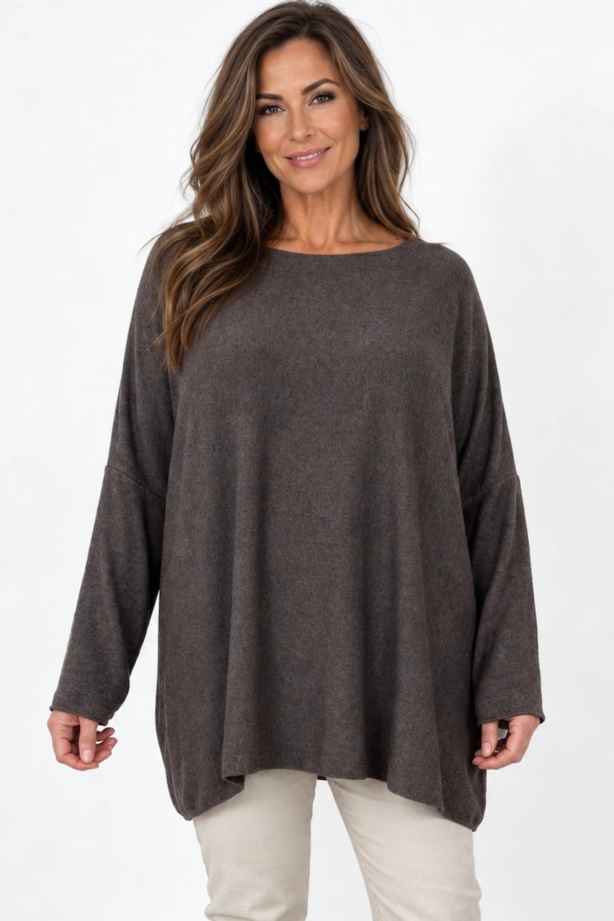 Soft Knit Tuscany Top - Chocolate