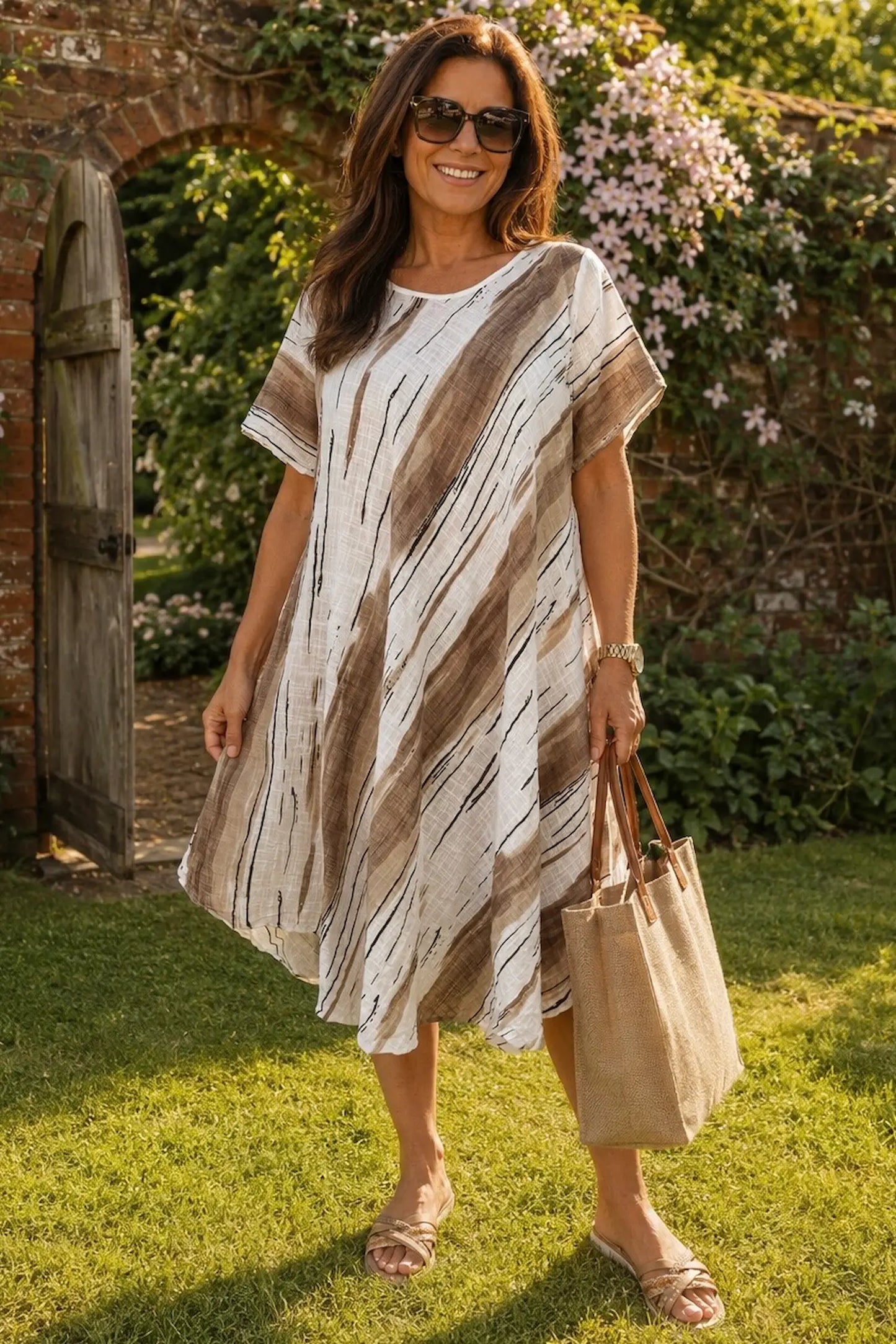Cotton Helena Dress - Mocha