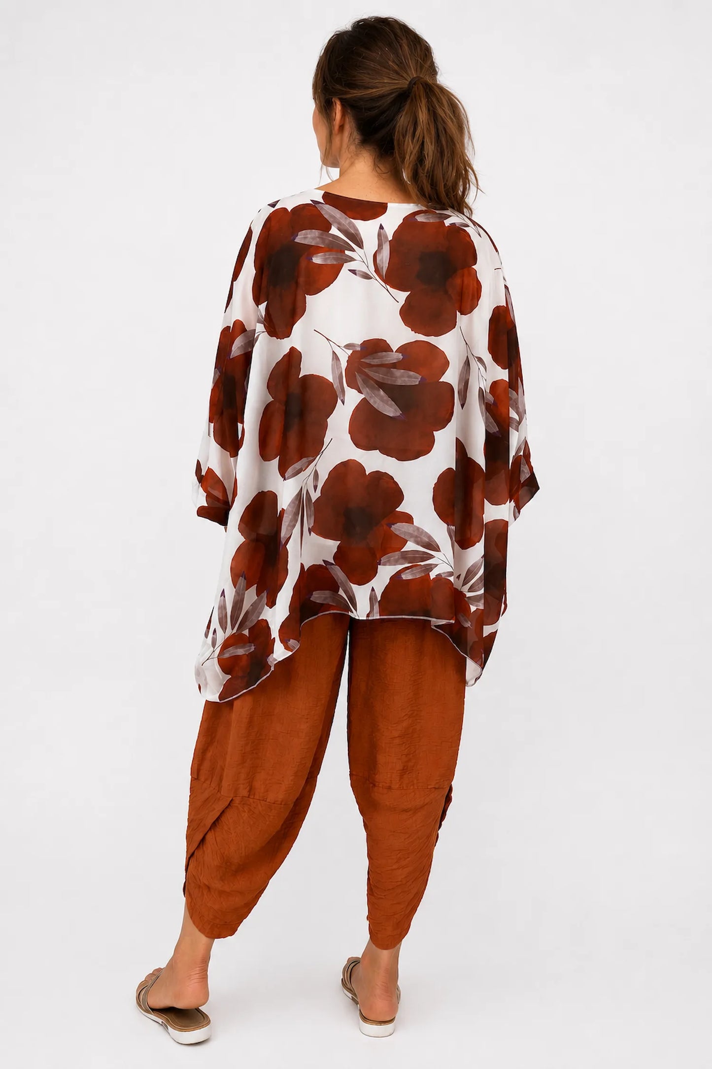 Fully Lined Juliet Batwing Chiffon - Spice Terracotta