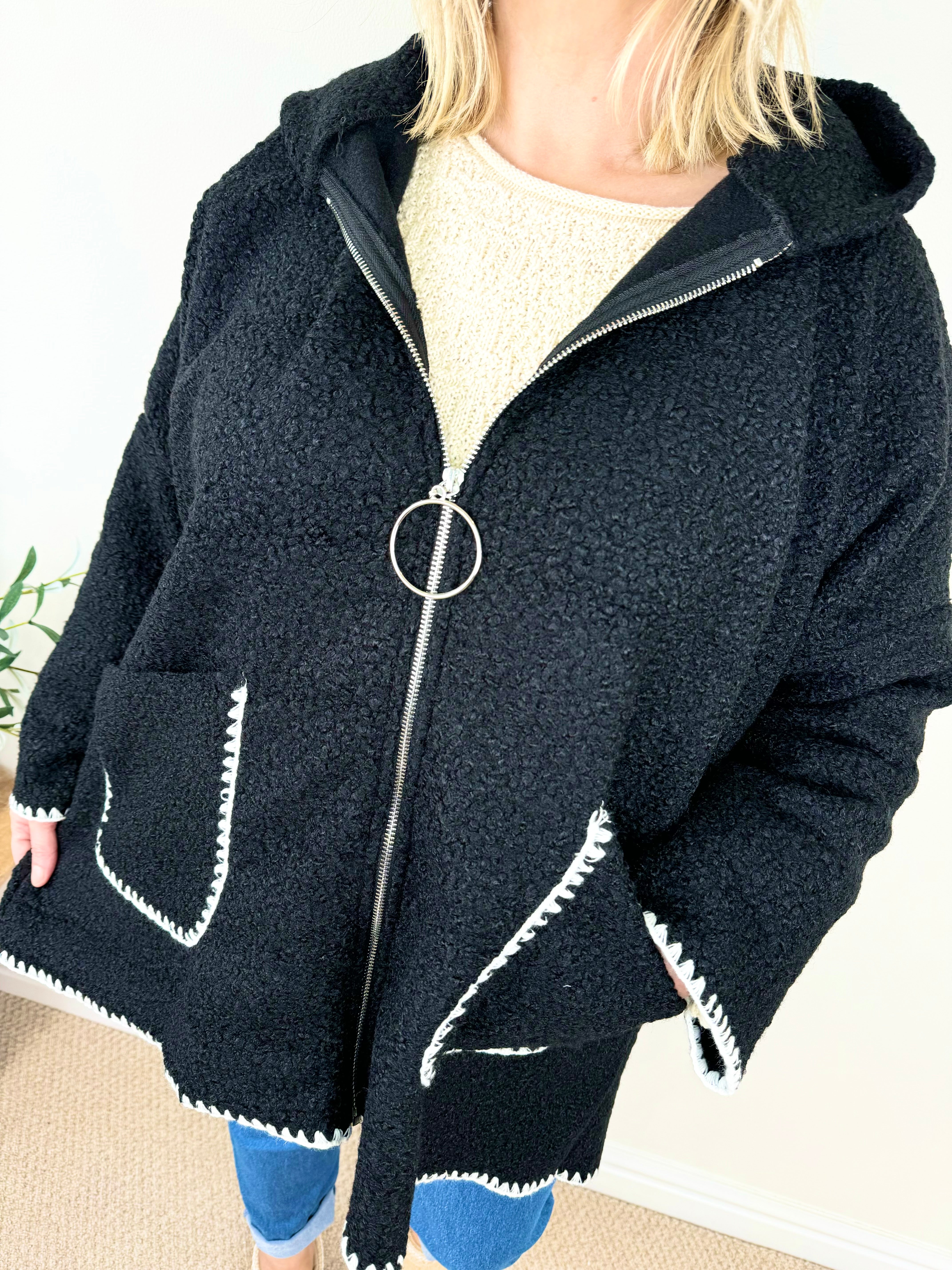 Double Pocket Lucia Hooded Jacket AW24