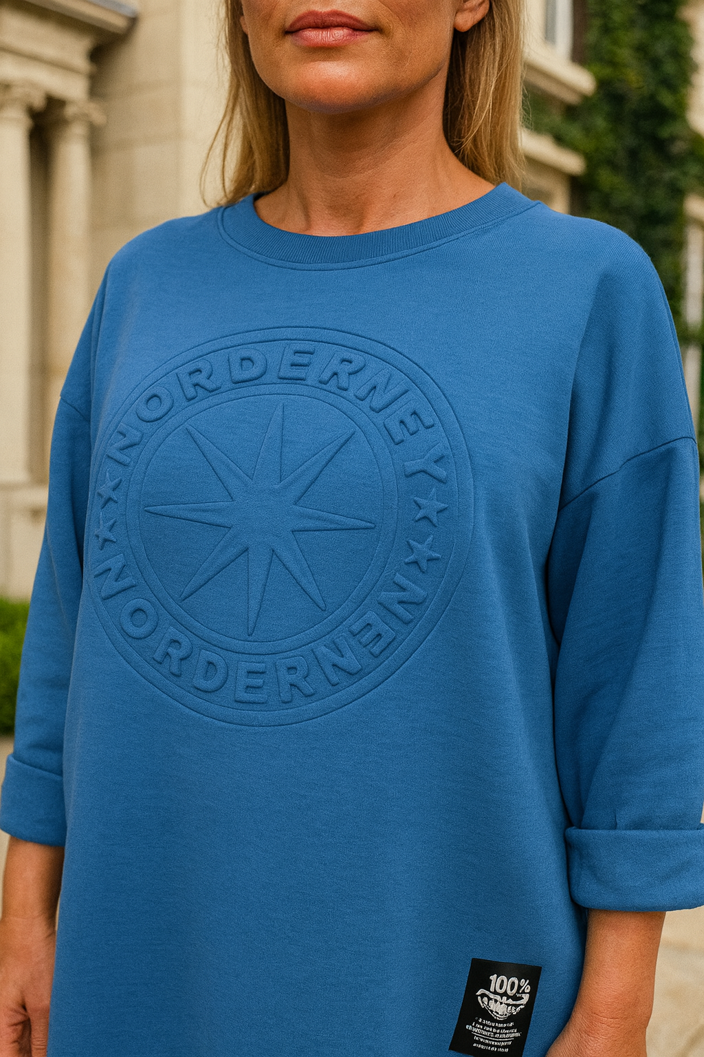 Norderney Badge Detail Sweatshirt - Denim