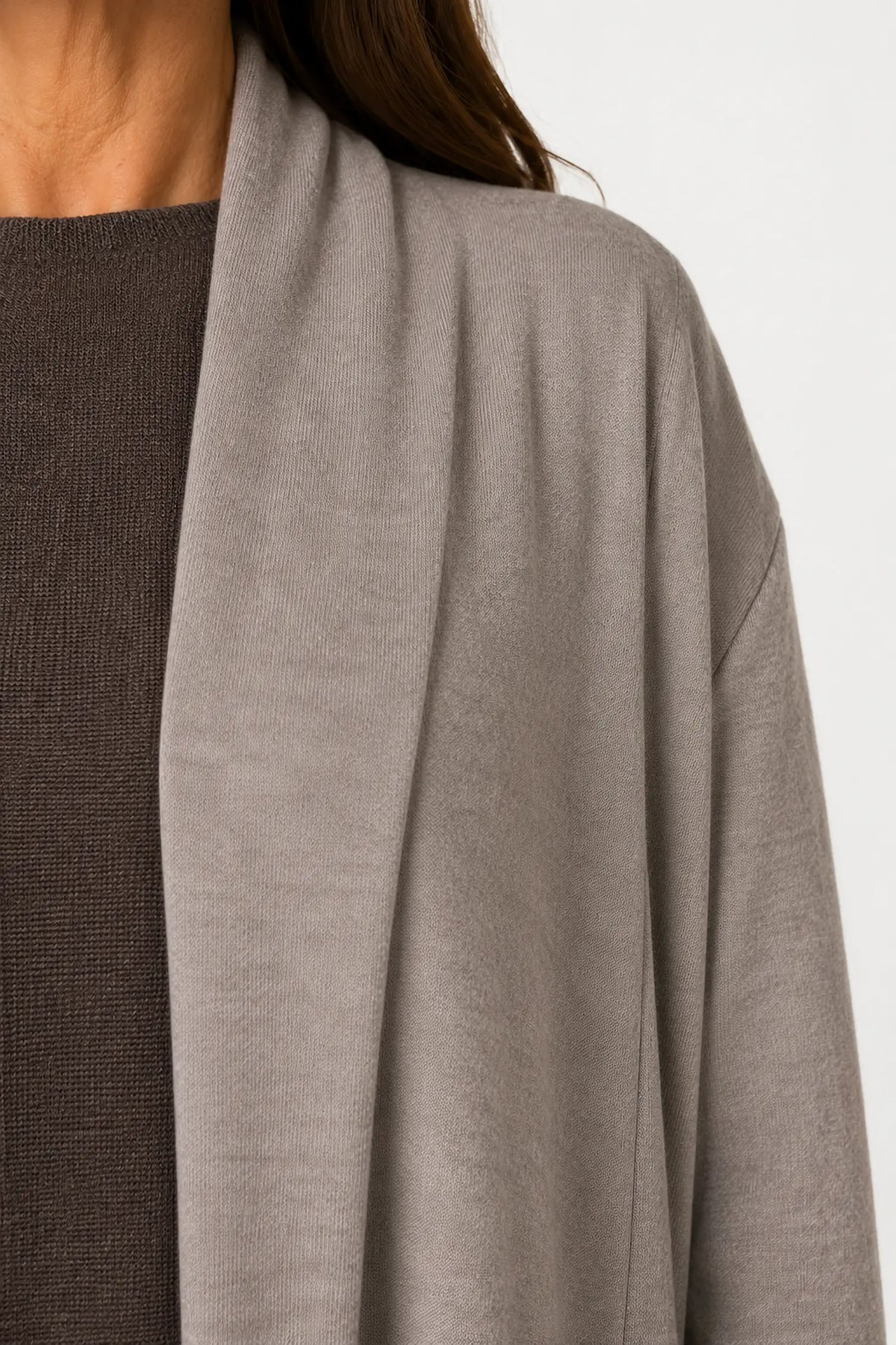 Soft Knit Tropez Cardigan - Fleck Mocha