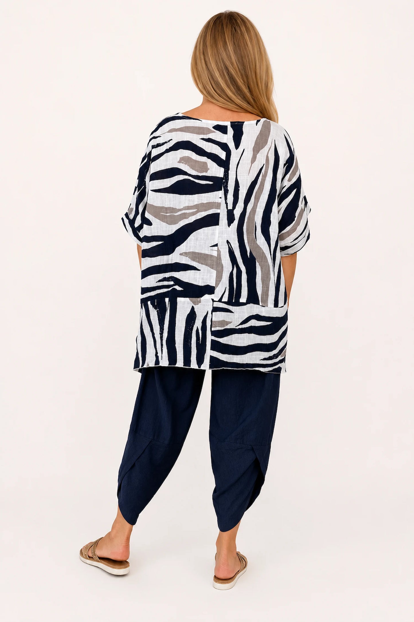 Pure Cotton Kira Top - Navy