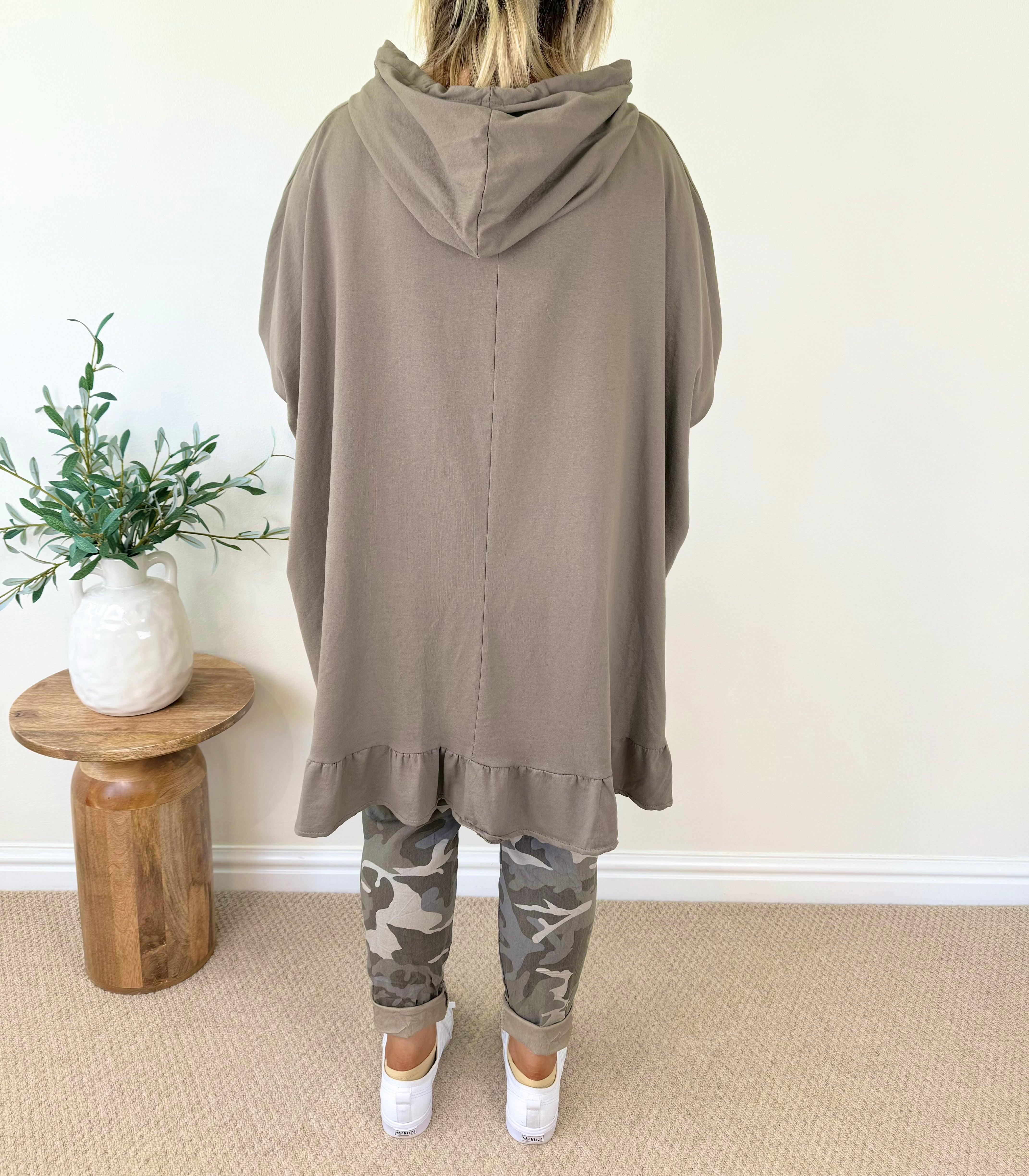 Frill Bottom Cotton Lexi Hoodie SS24