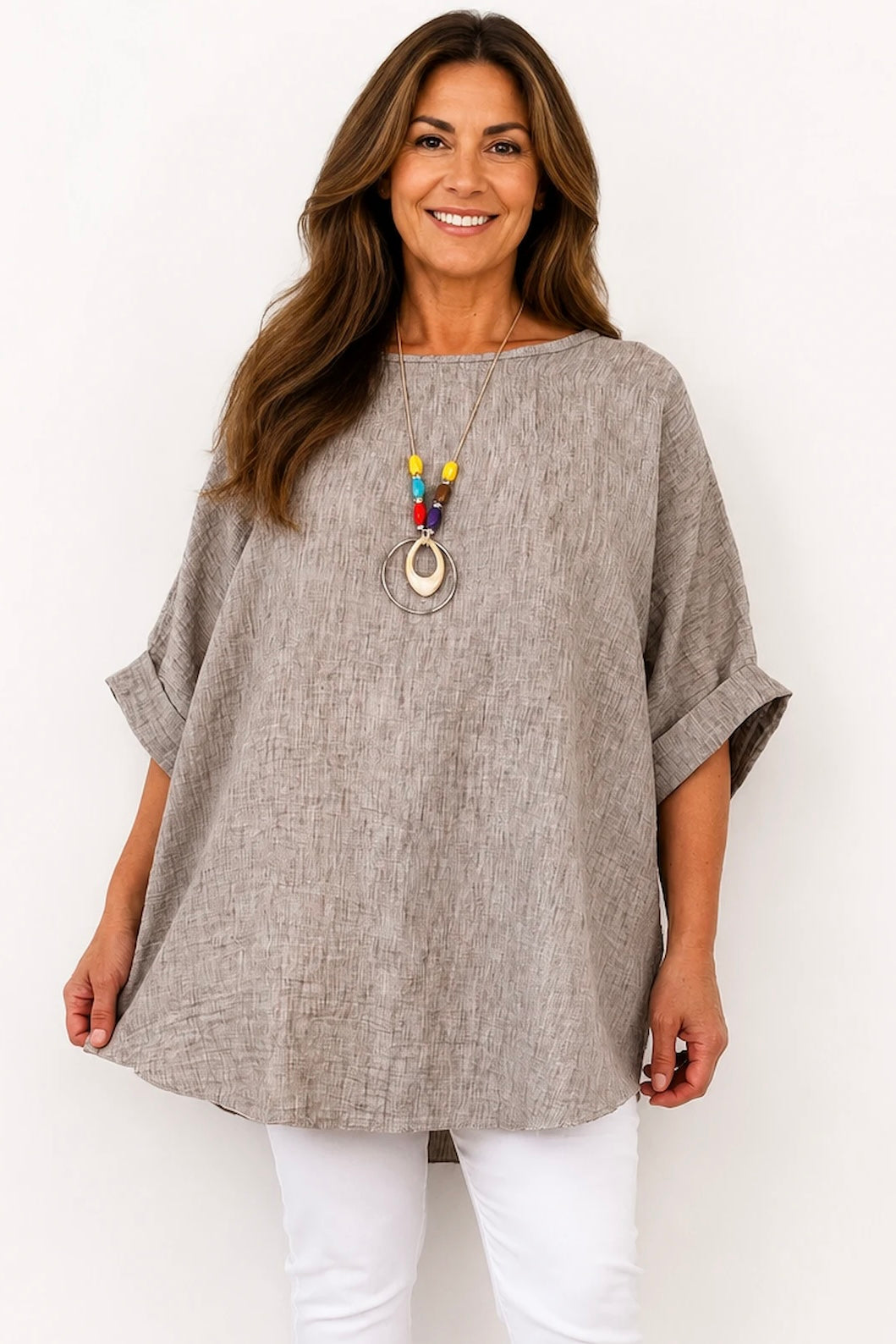Micha Necklace Top - Washed Mocha