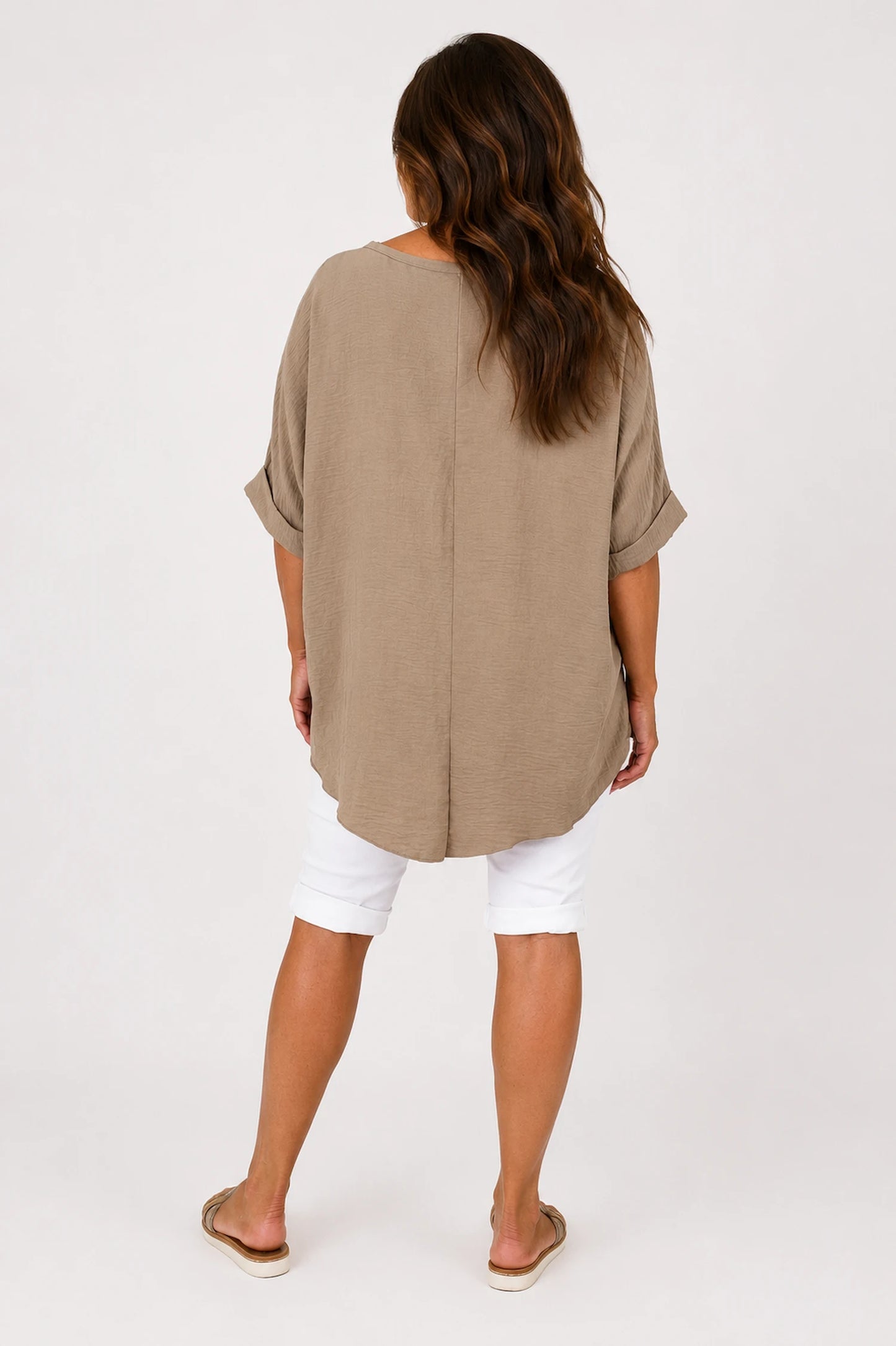 Lightweight Flow Telisa Necklace Top - Mocha