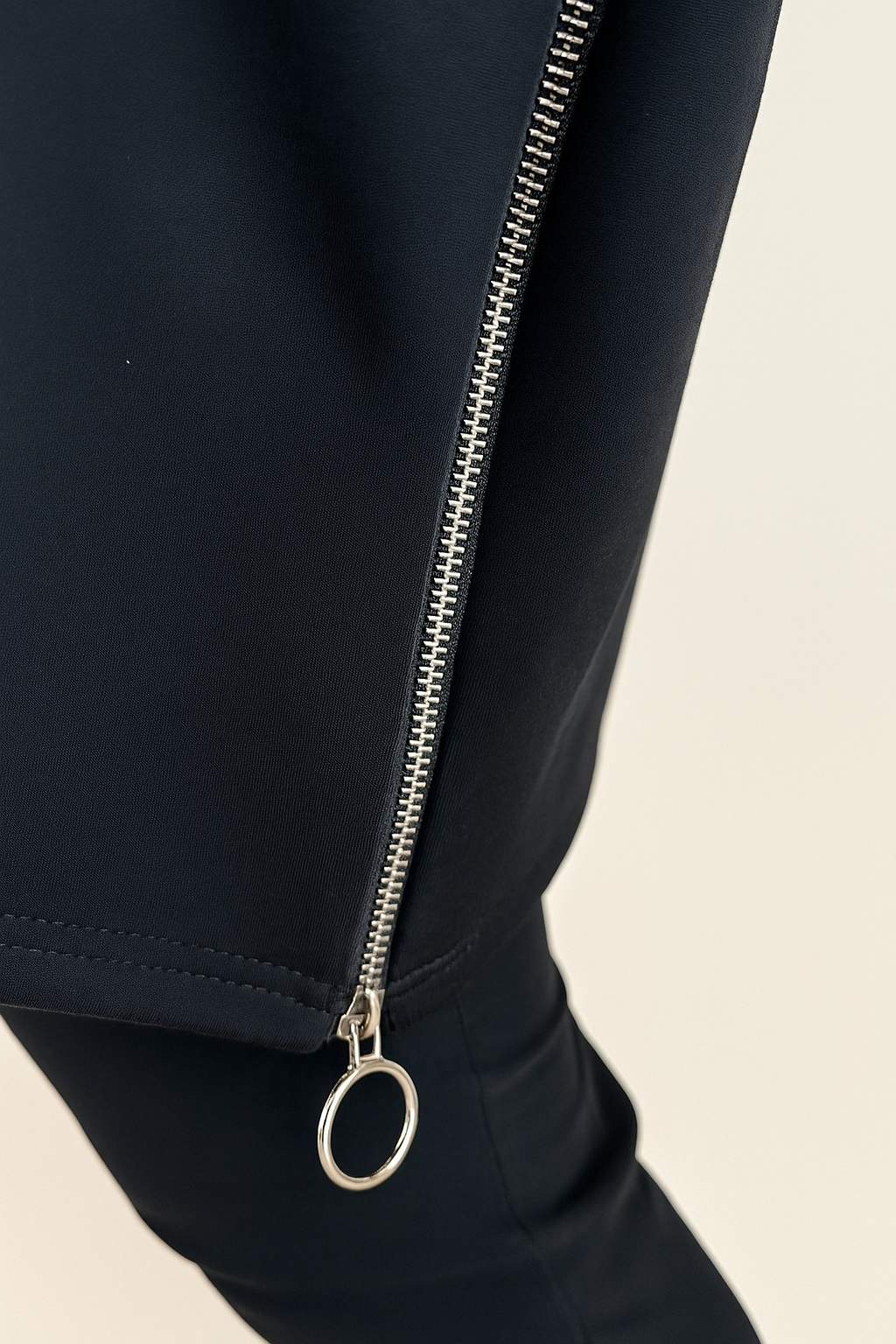 Sequin Heart Verona Double Zip Sweatshirt - Black