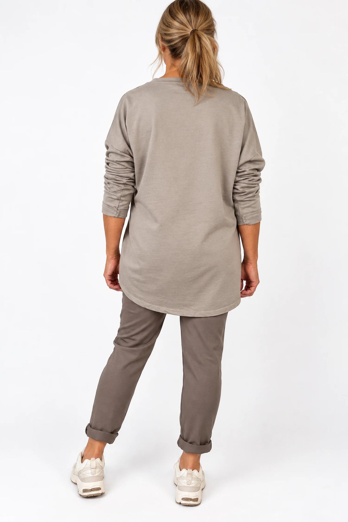 Cotton Needlecord Crochet Hem Faro Top - Mocha