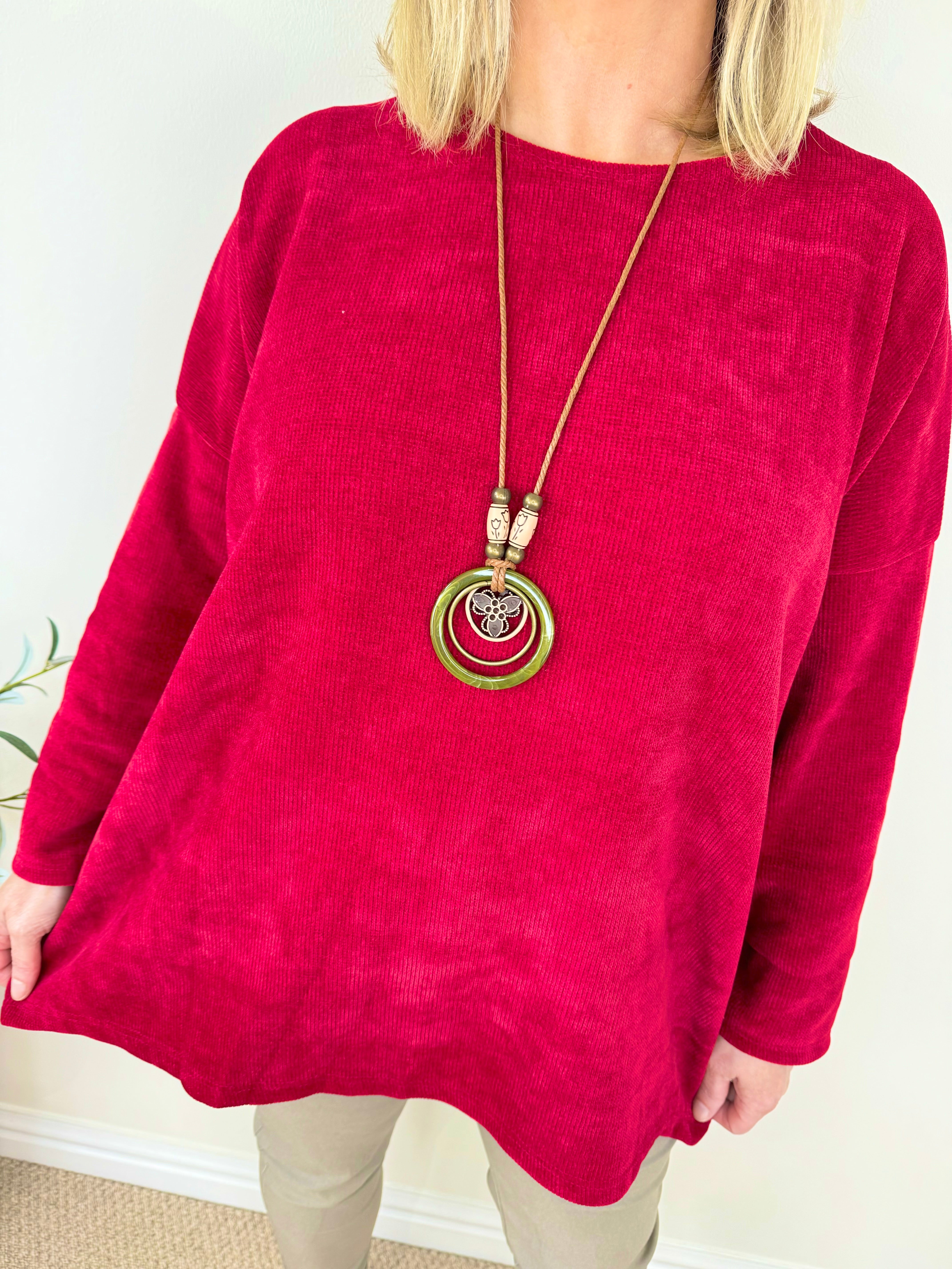 Chenille Arilla Necklace Top AW24