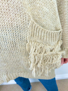 Wool Mix Pocket Detail Chunky Knit Marilla Jumper AW24 - Oatmeal