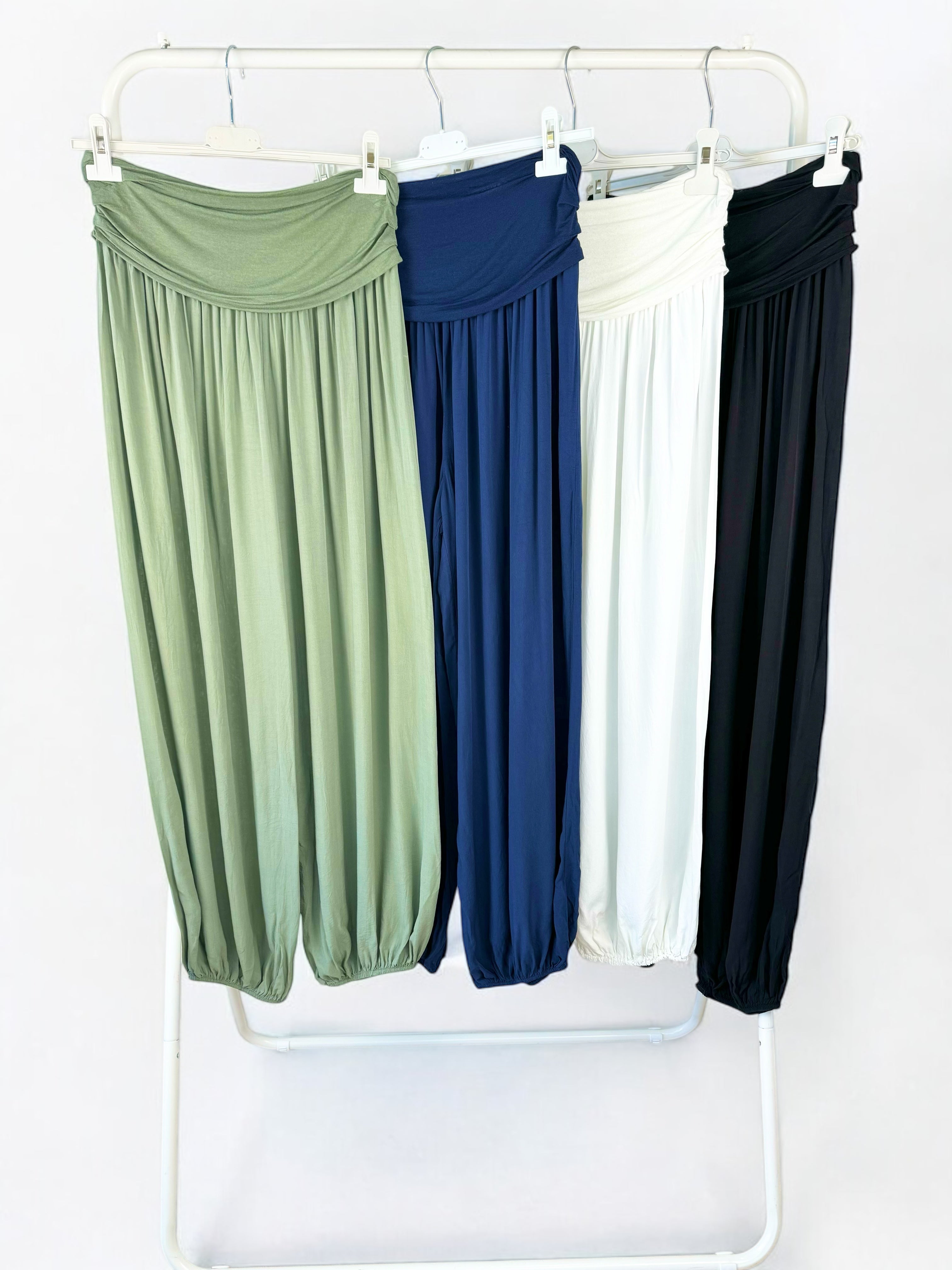 Tara Harem Pant - Crisp White
