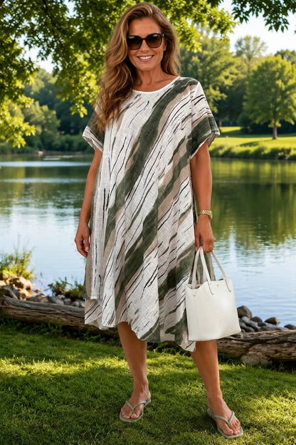 Cotton Helena Dress - Palm Green