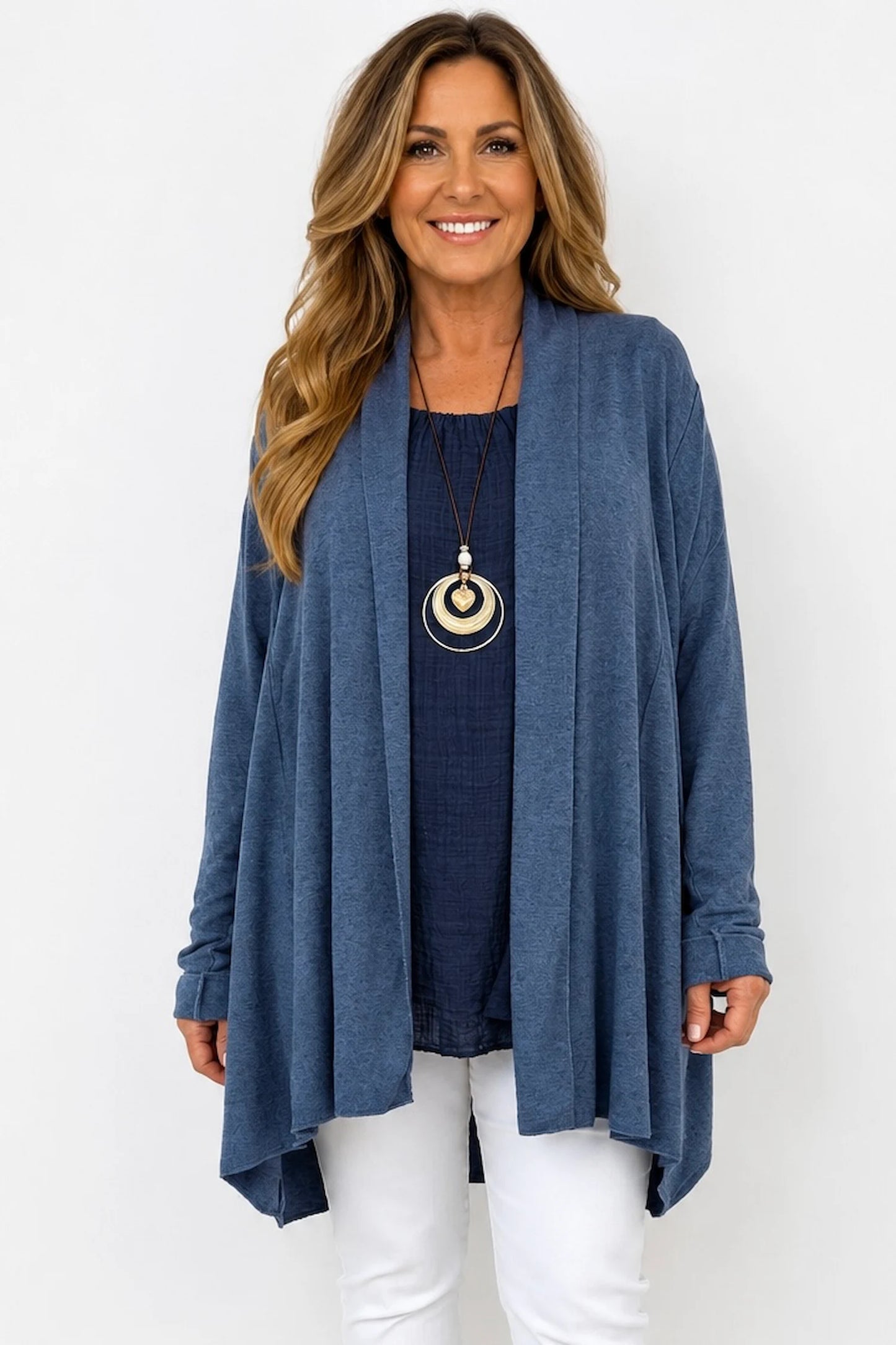 Soft Knit Tropez Cardigan - Denim