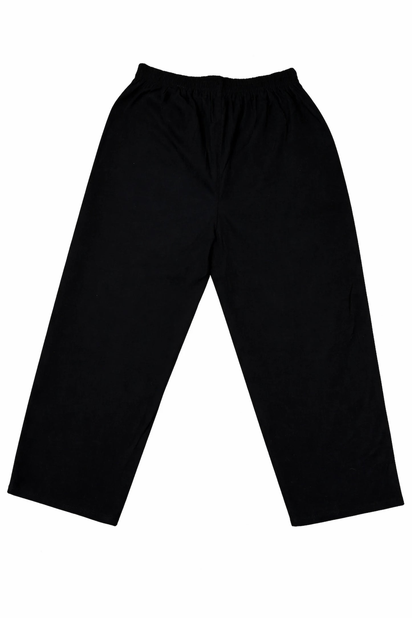 Cotton Double Zipped Pocket Cherry Berry Pants - Black