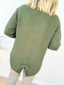 Premium Knit Button Back Double Pocket Viera Jumper AW22