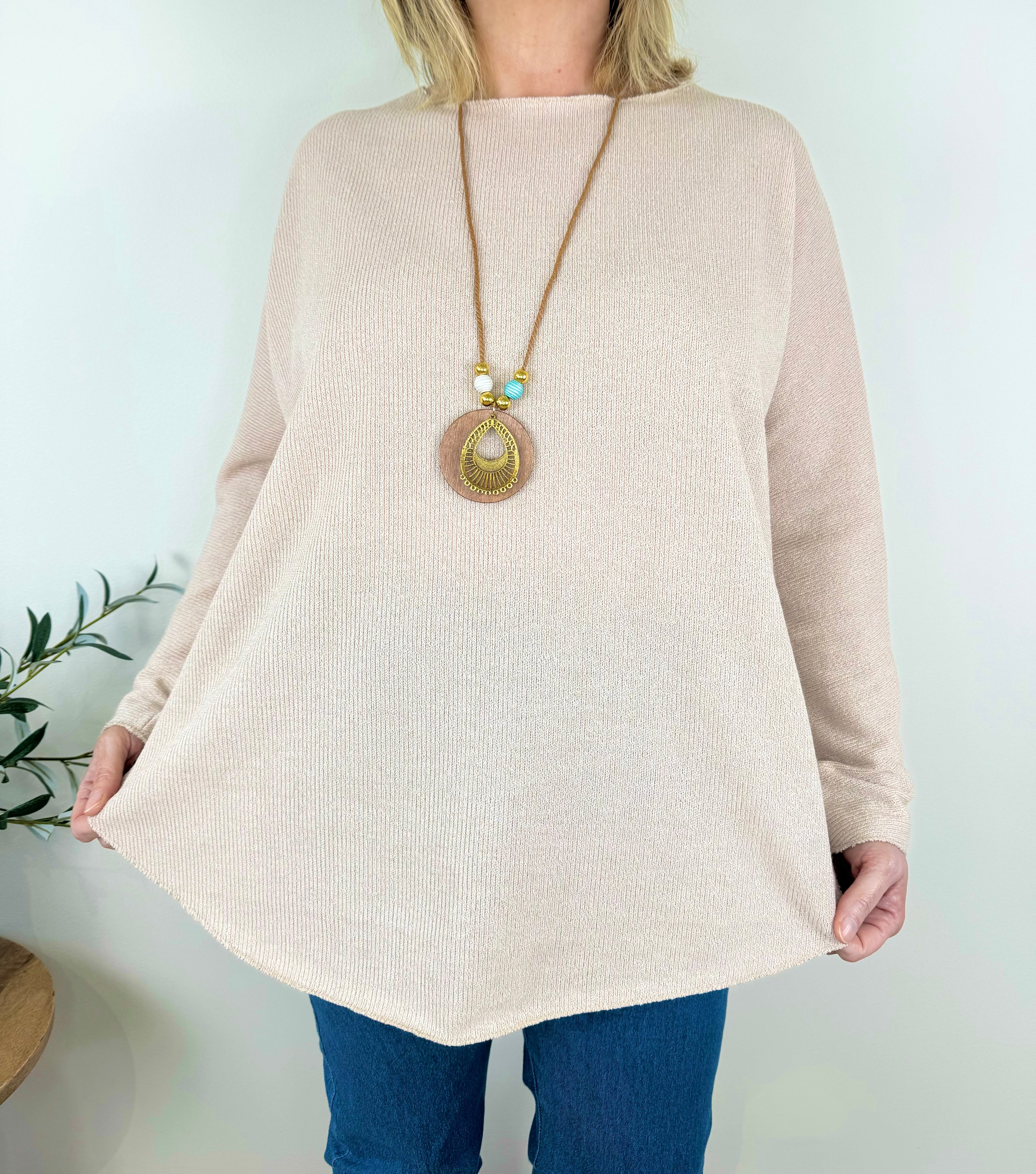 Fine Knit Lucia Necklace Top AW24