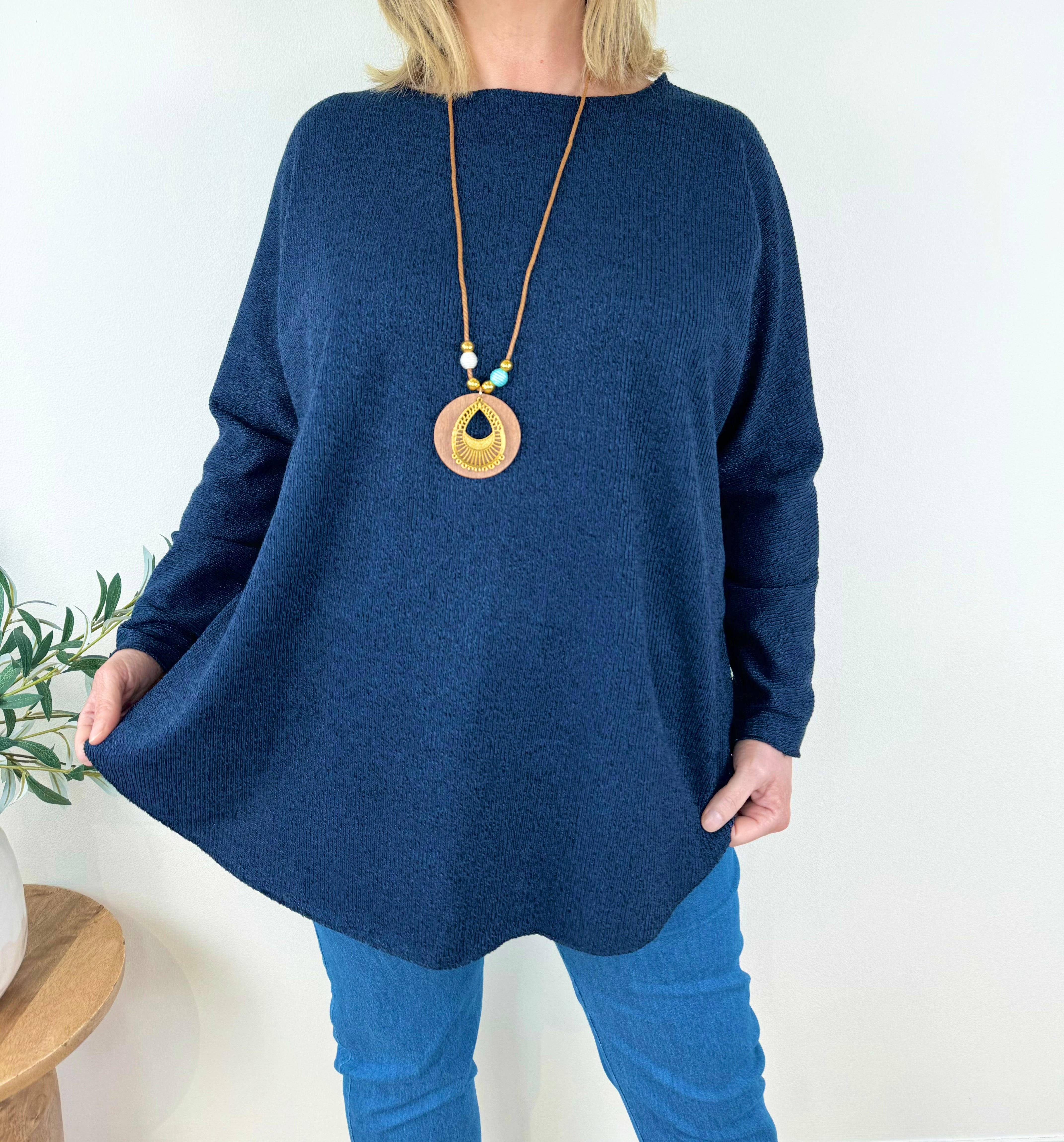 Fine Knit Lucia Necklace Top AW24