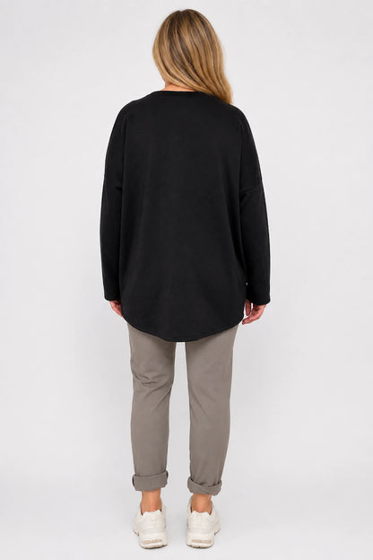 Florenzi Everyday Necklace Top - Black
