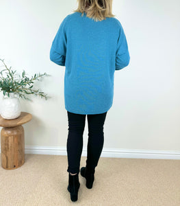 Wool Mix Diamanté Leaf Italia Soft Knit Top AW24