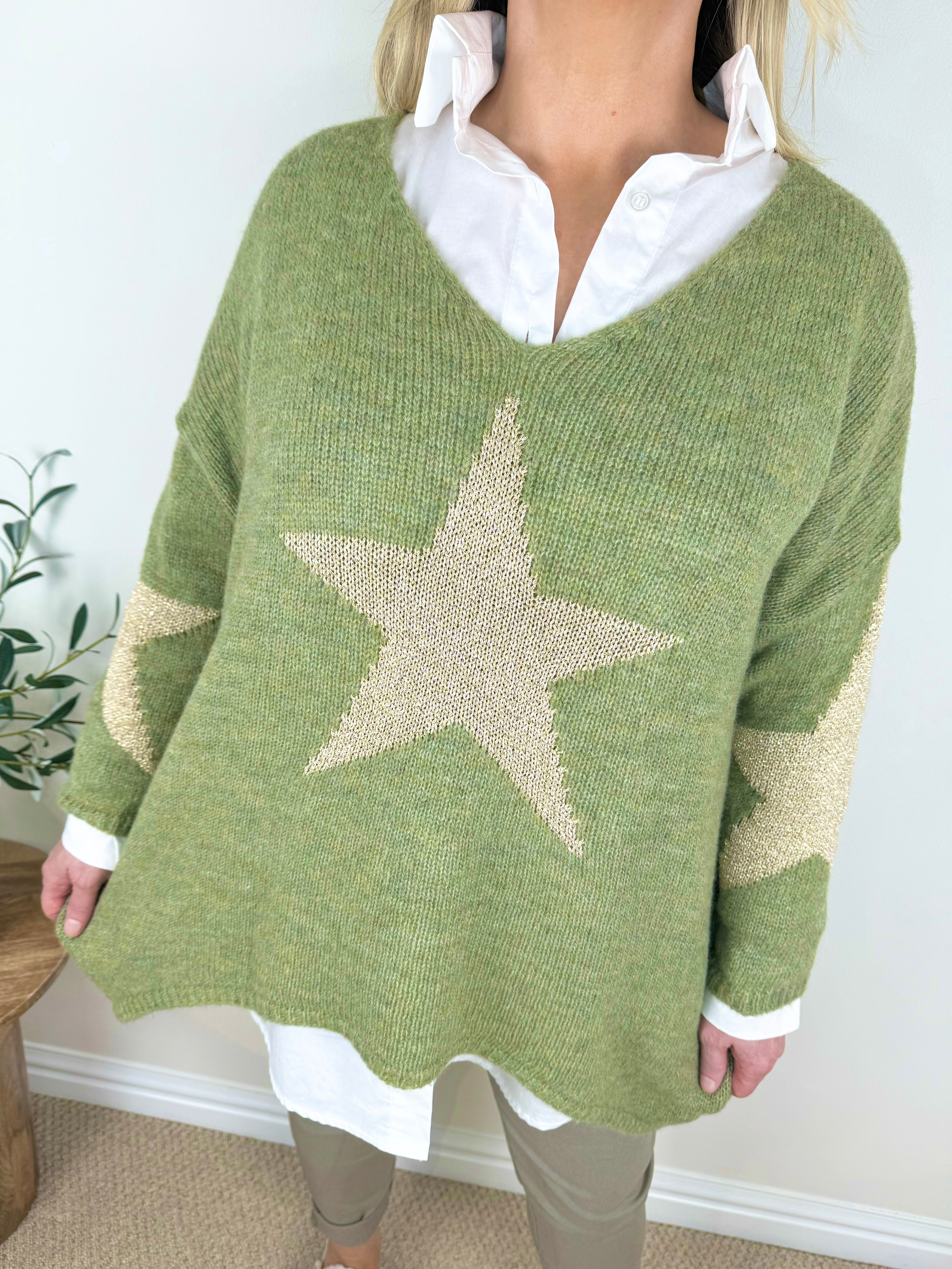 Wool Mix Gold Star Milan Premium Knit Jumper AW24