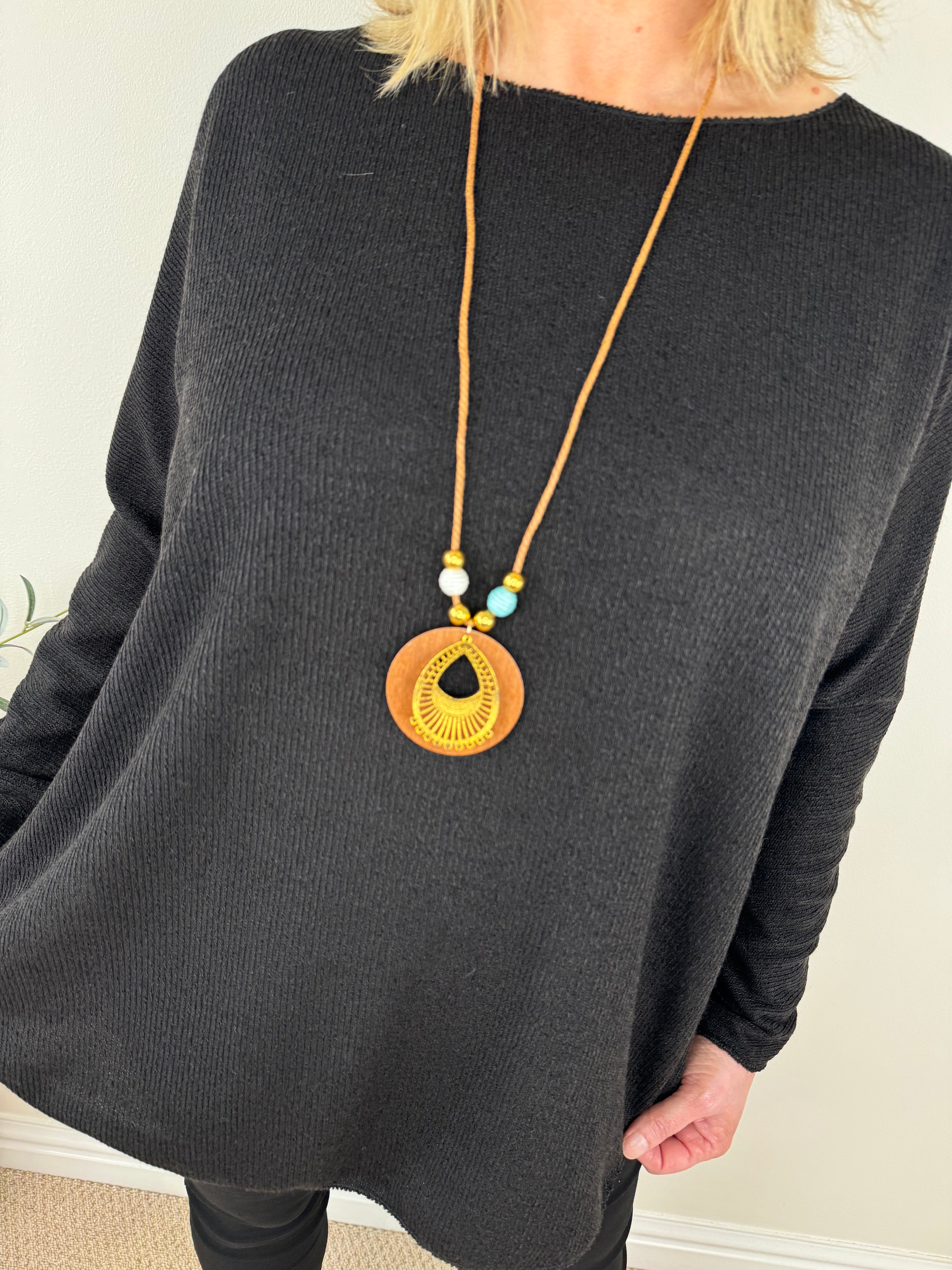 Fine Knit Lucia Necklace Top AW24