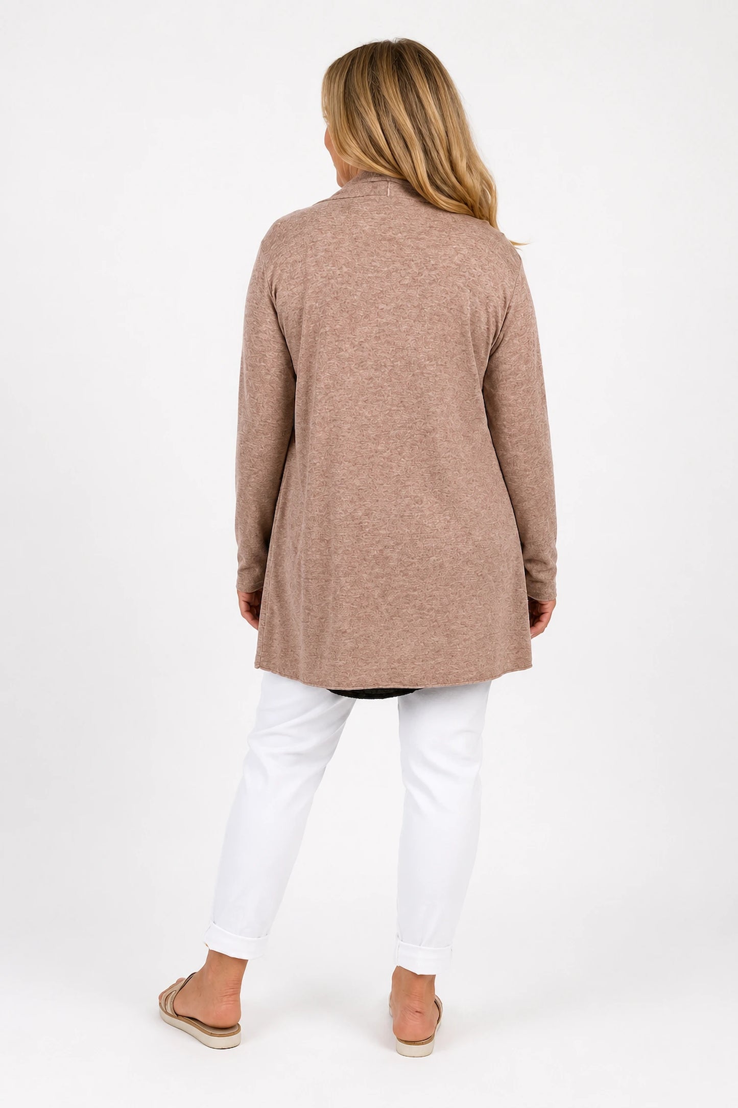 Soft Knit Tropez Cardigan - Fleck Mocha