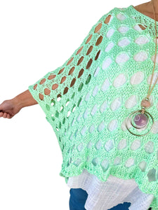 Batwing Varsia Crochet - Mint