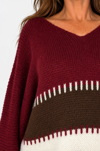 Soft Knit Parla Top - Wine