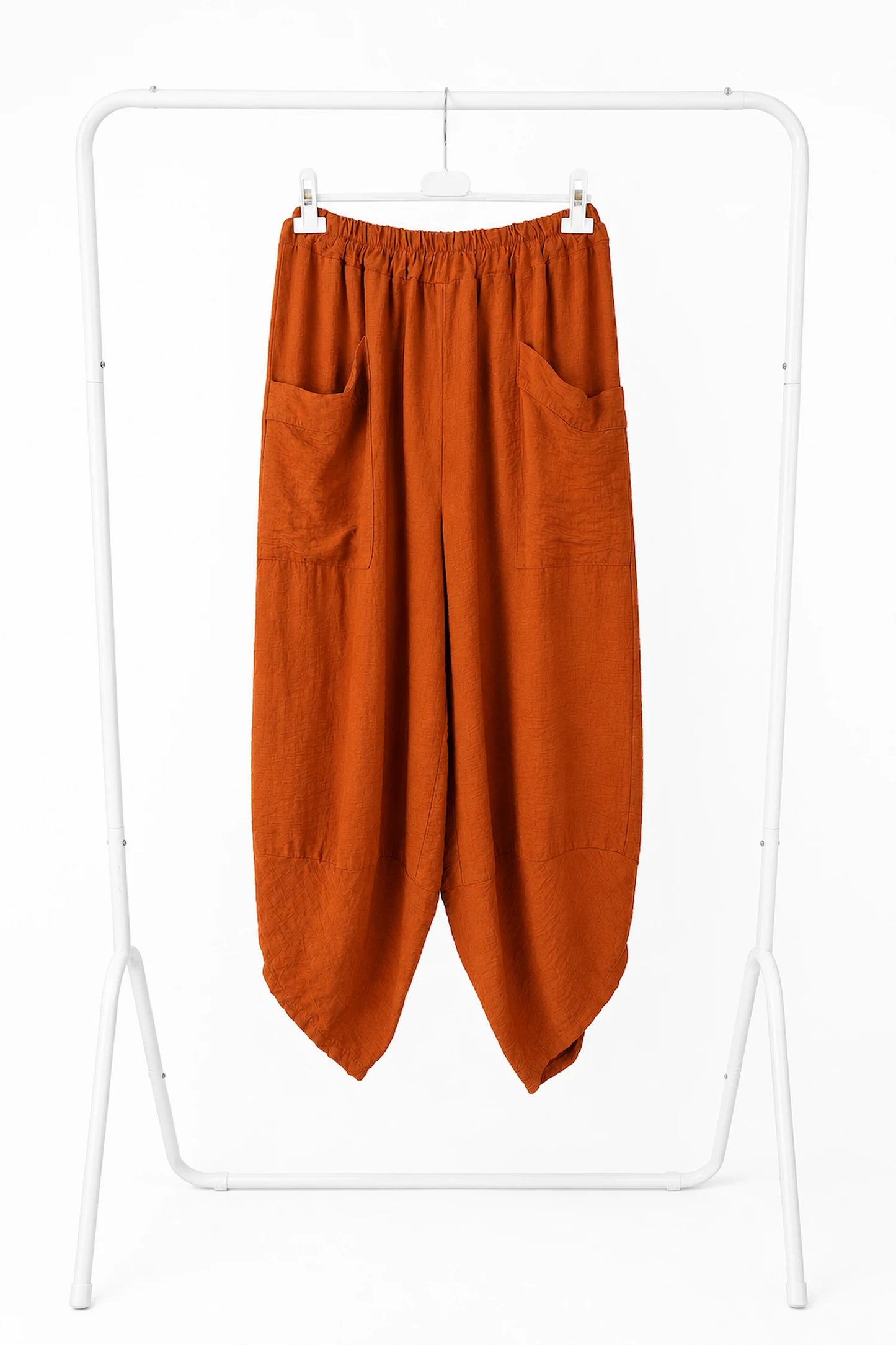 Lagen Look Double Subtle Panel Pocket Elasticated Waist Freya Pants - Sunset