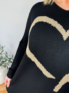 Golden Heart Knit Jumper AW24