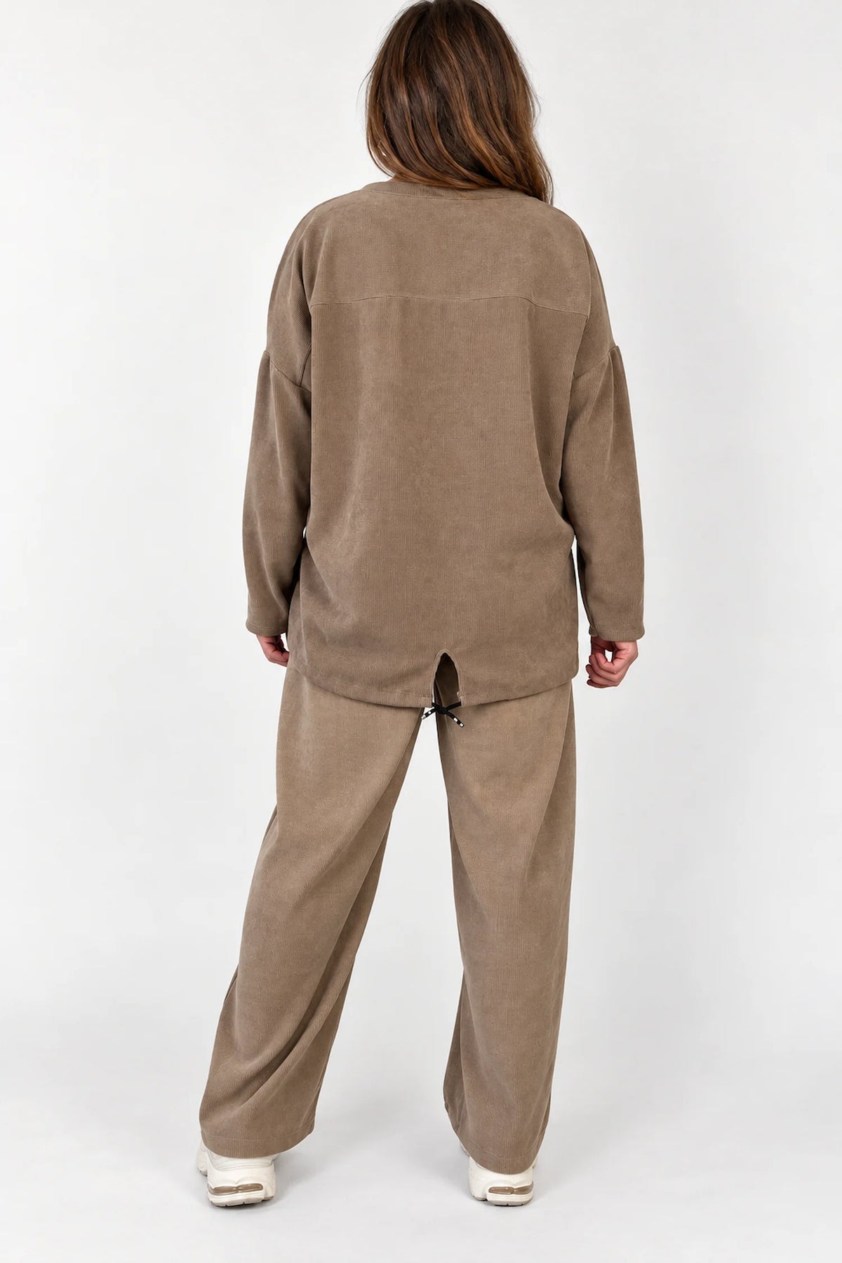 Chenille Seam Front Double Pocket Carletta Pant - Mocha
