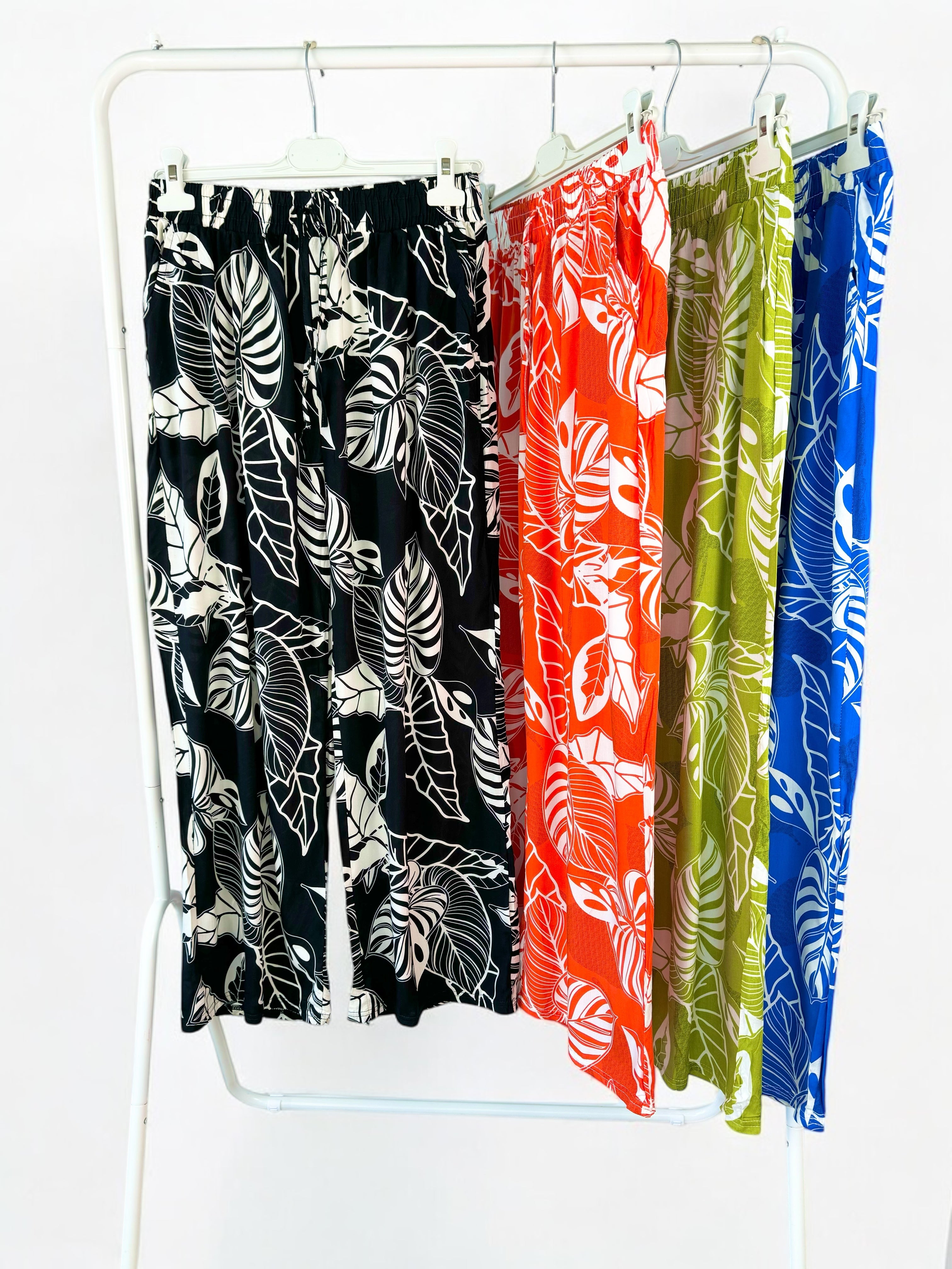 Cotton Lilliana Palazzo Pant - Lime