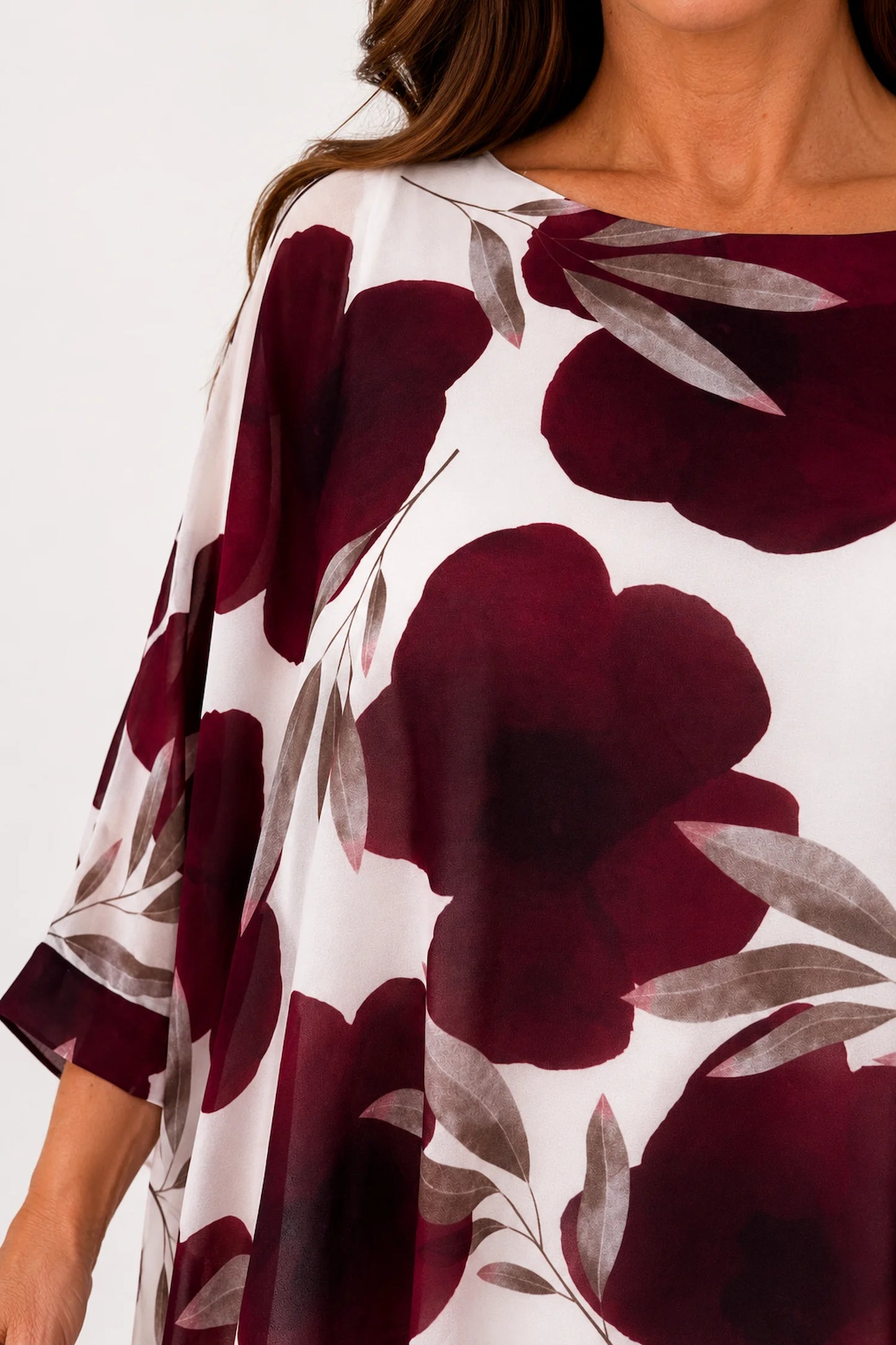 Fully Lined Juliet Batwing Chiffon - Grape