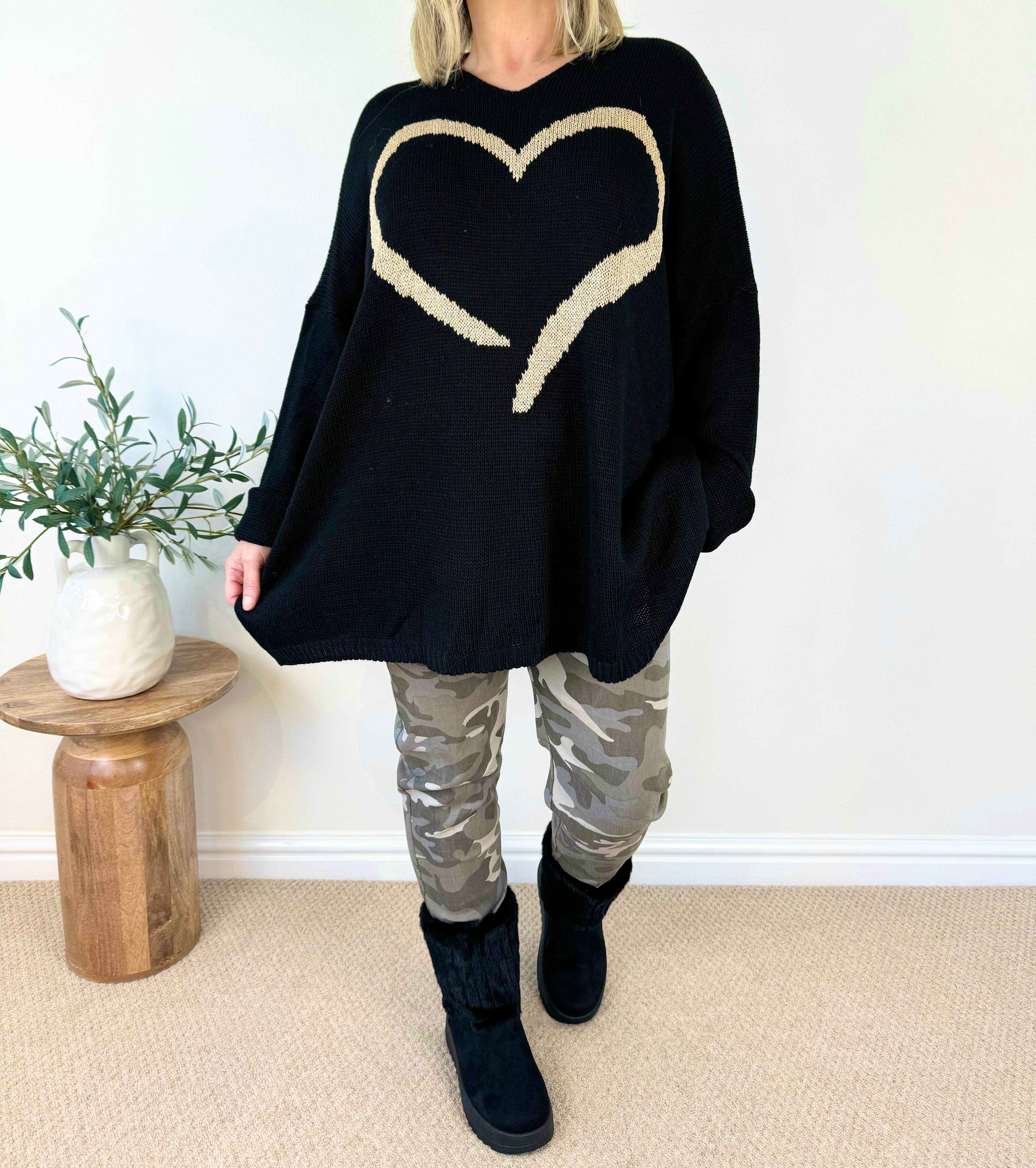 Golden Heart Knit Jumper AW24