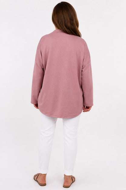 Metallic Gold Tied Hem Maddison Top - Vintage Rose