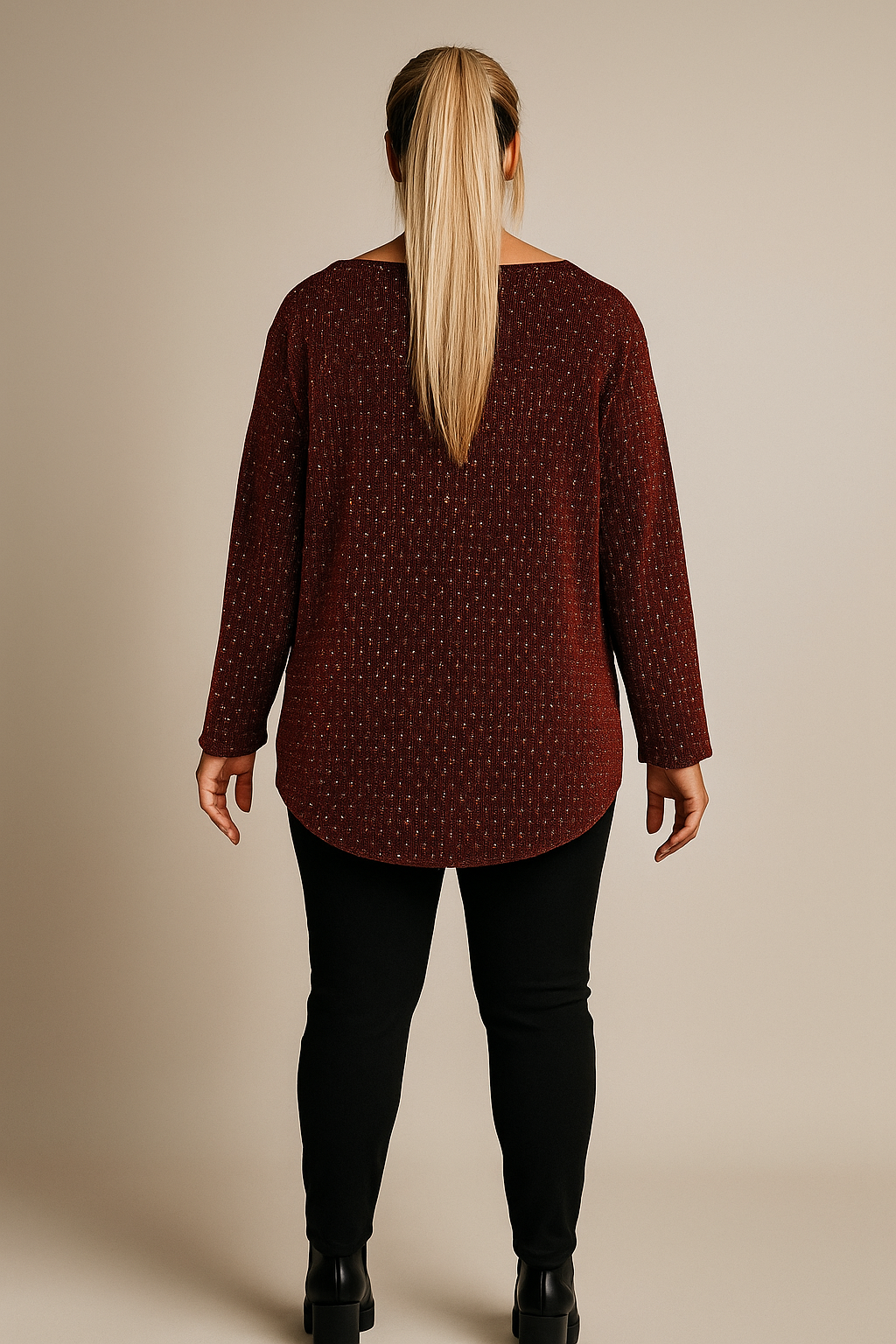 Diamanté Detail Shimmer Veronica Top - Wine