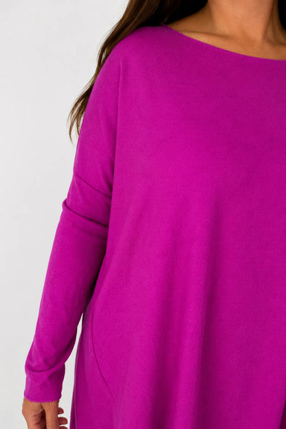 Wool Mix Soft Knit Cassi Top - Cerys Pink