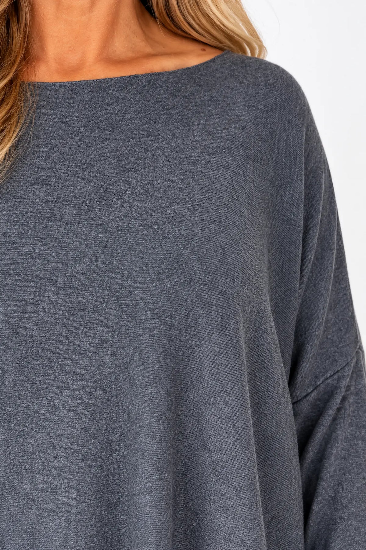 Soft Knit Tuscany Top - Charcoal Grey