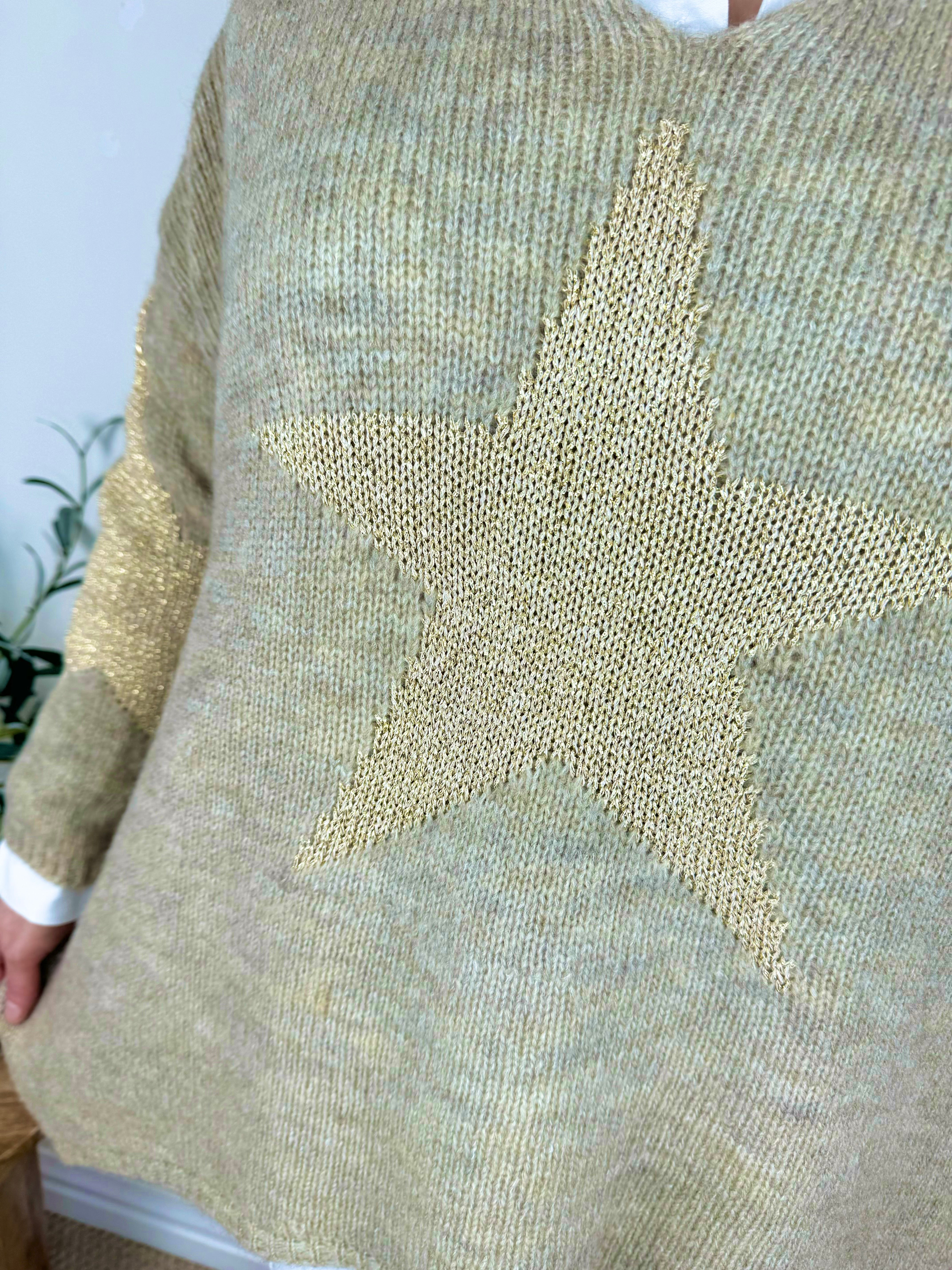 Wool Mix Gold Star Milan Premium Knit Jumper AW24