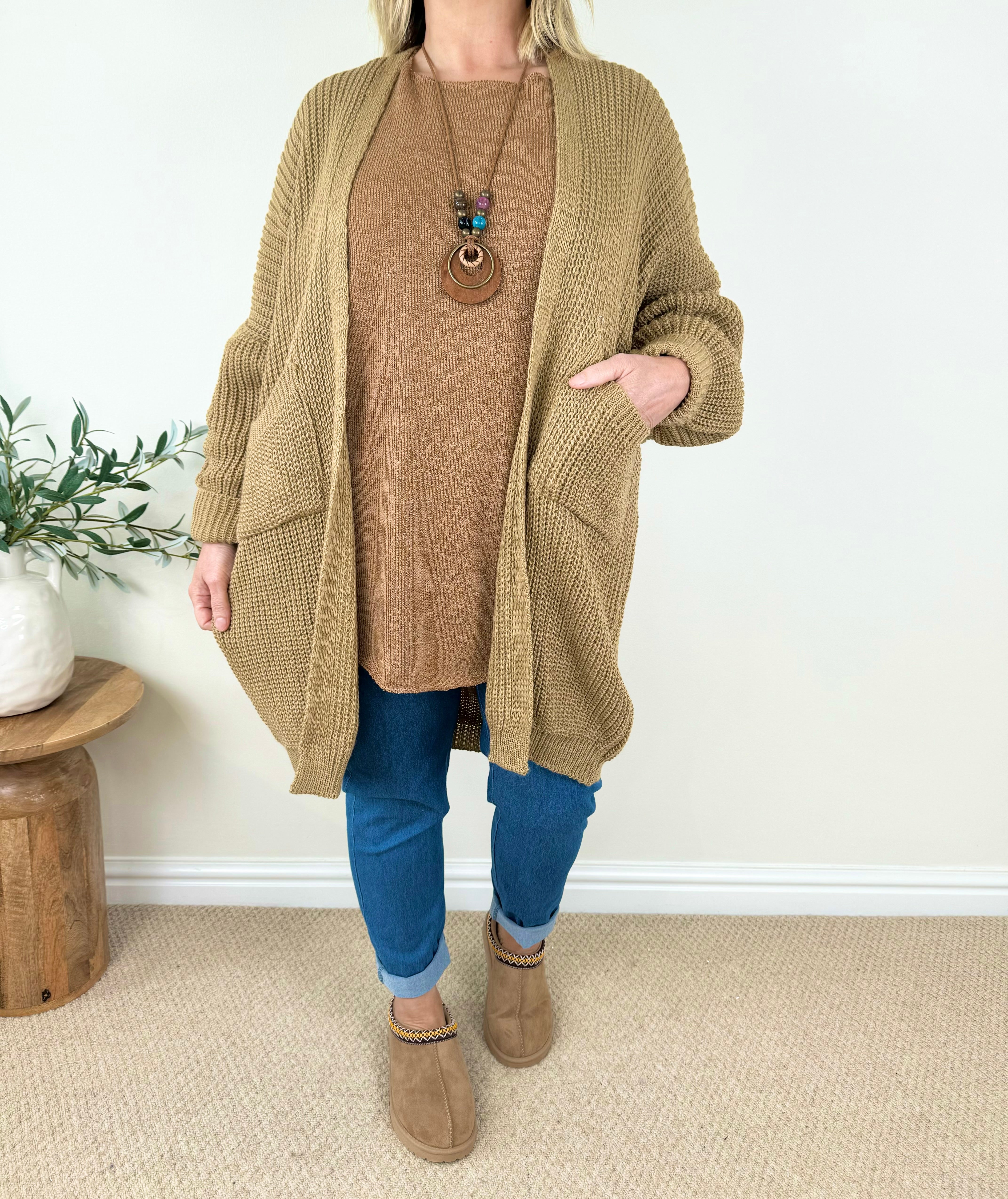 Long Line Double Pocket Aurora Cardigan AW24