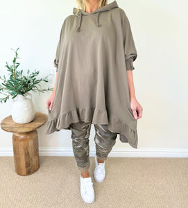 Frill Bottom Cotton Lexi Hoodie SS24