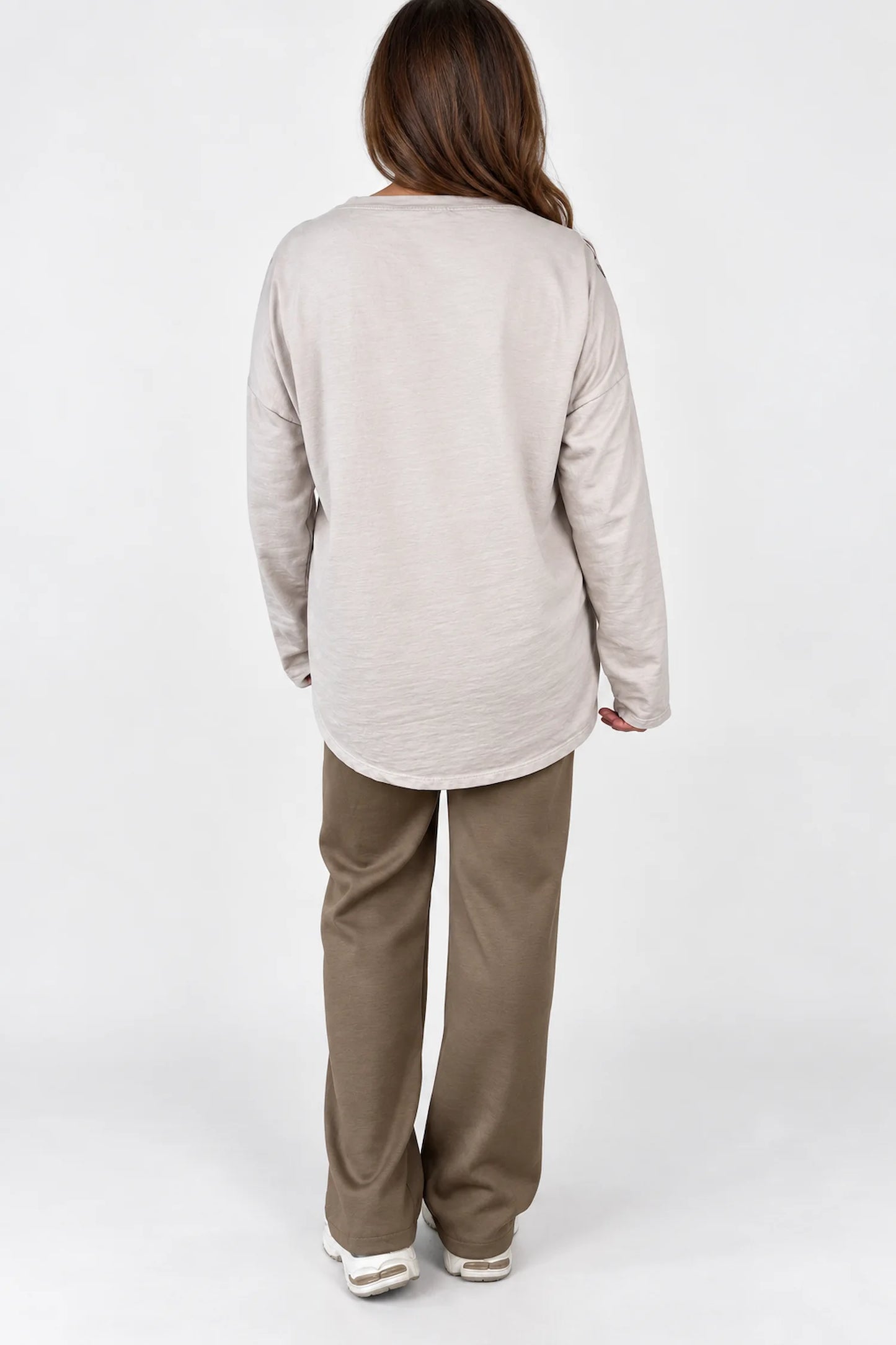 Seam Front Double Pocket Drawstring Waist Francis Everyday Pants - Mocha