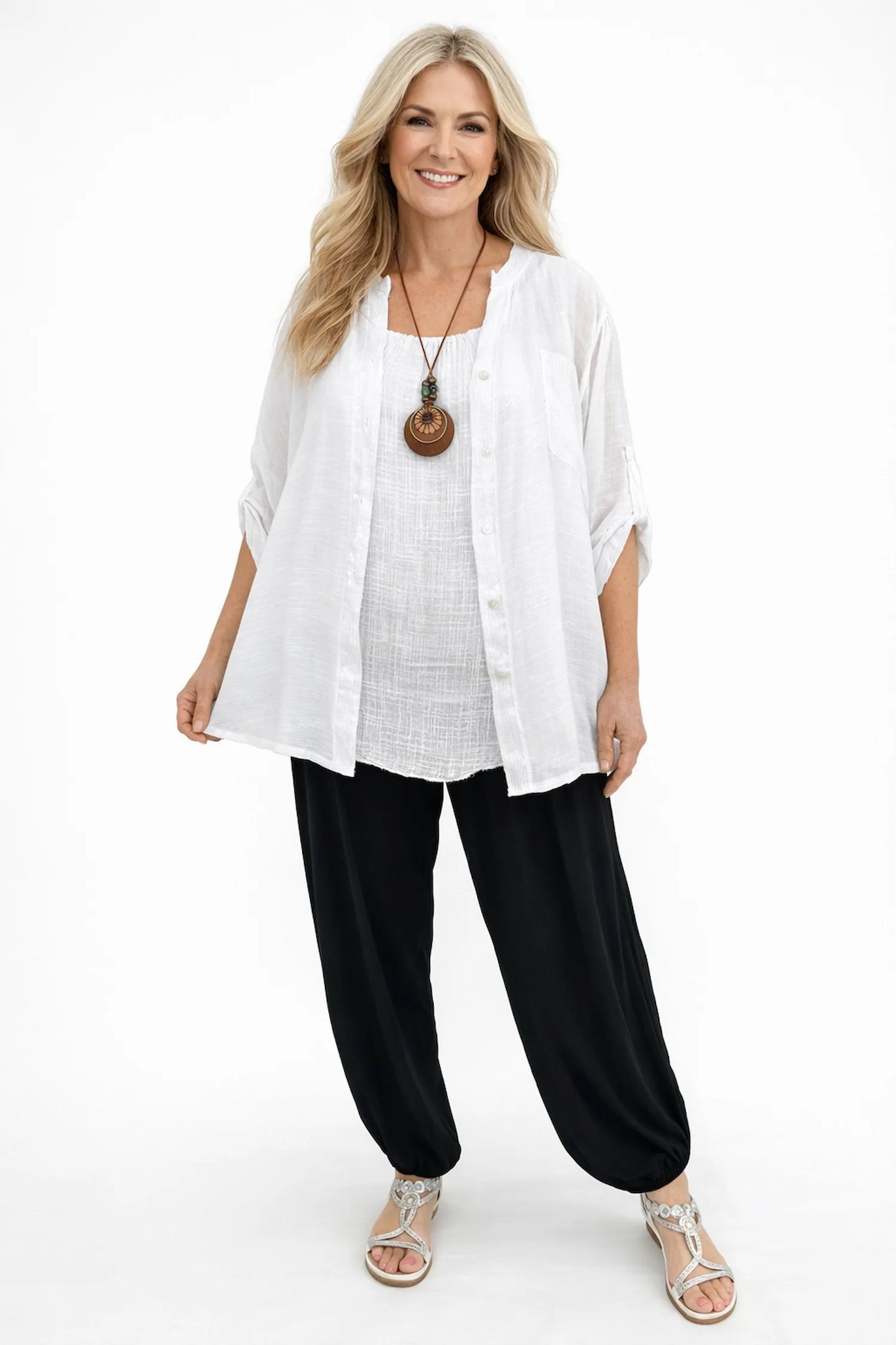 Pure Cotton Alexa Harem Pants - Black