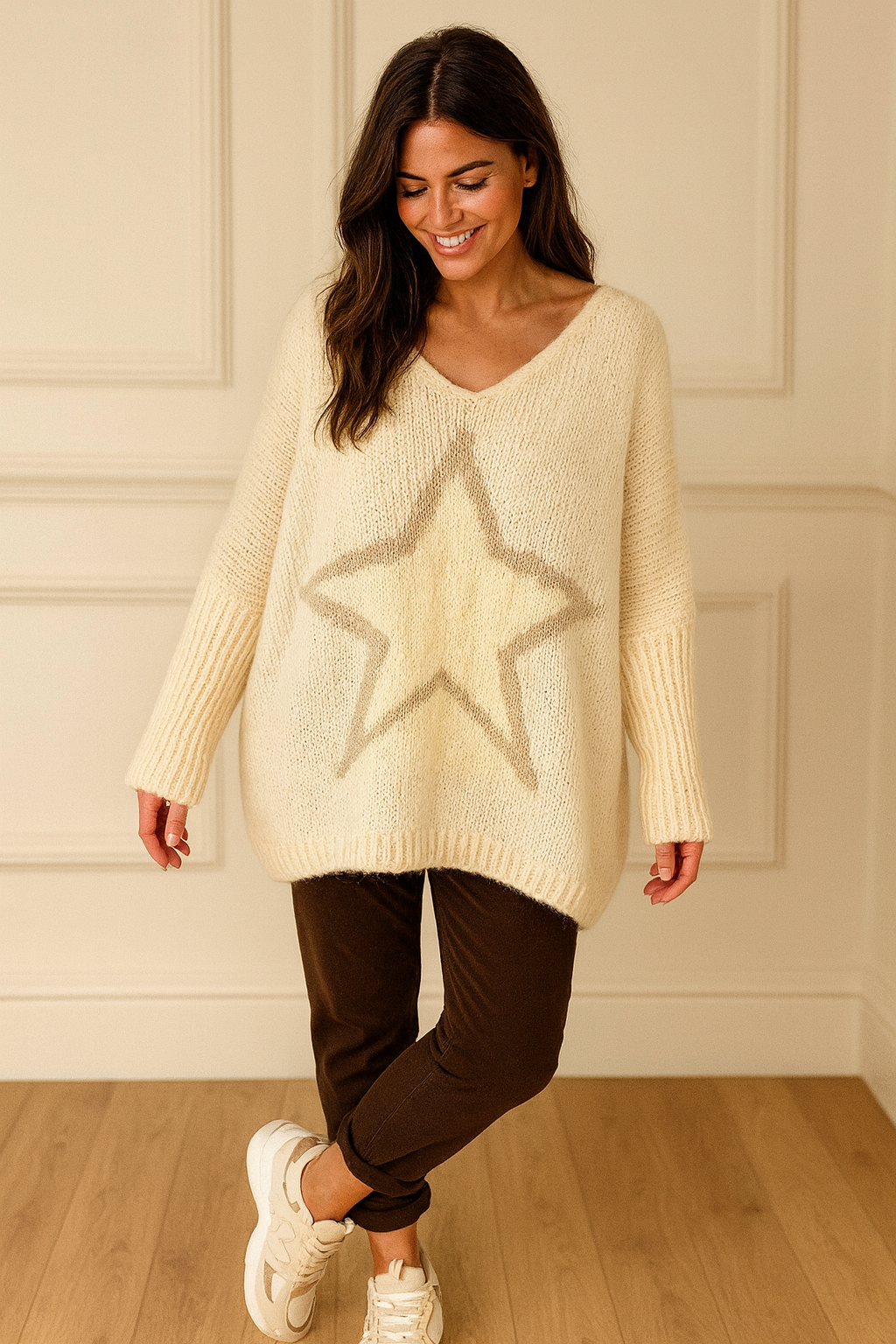 Gold Star Floressi Premium Knit Jumper - Cream
