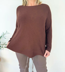 Soft Knit Venice Jumper AW24 - Chocolate