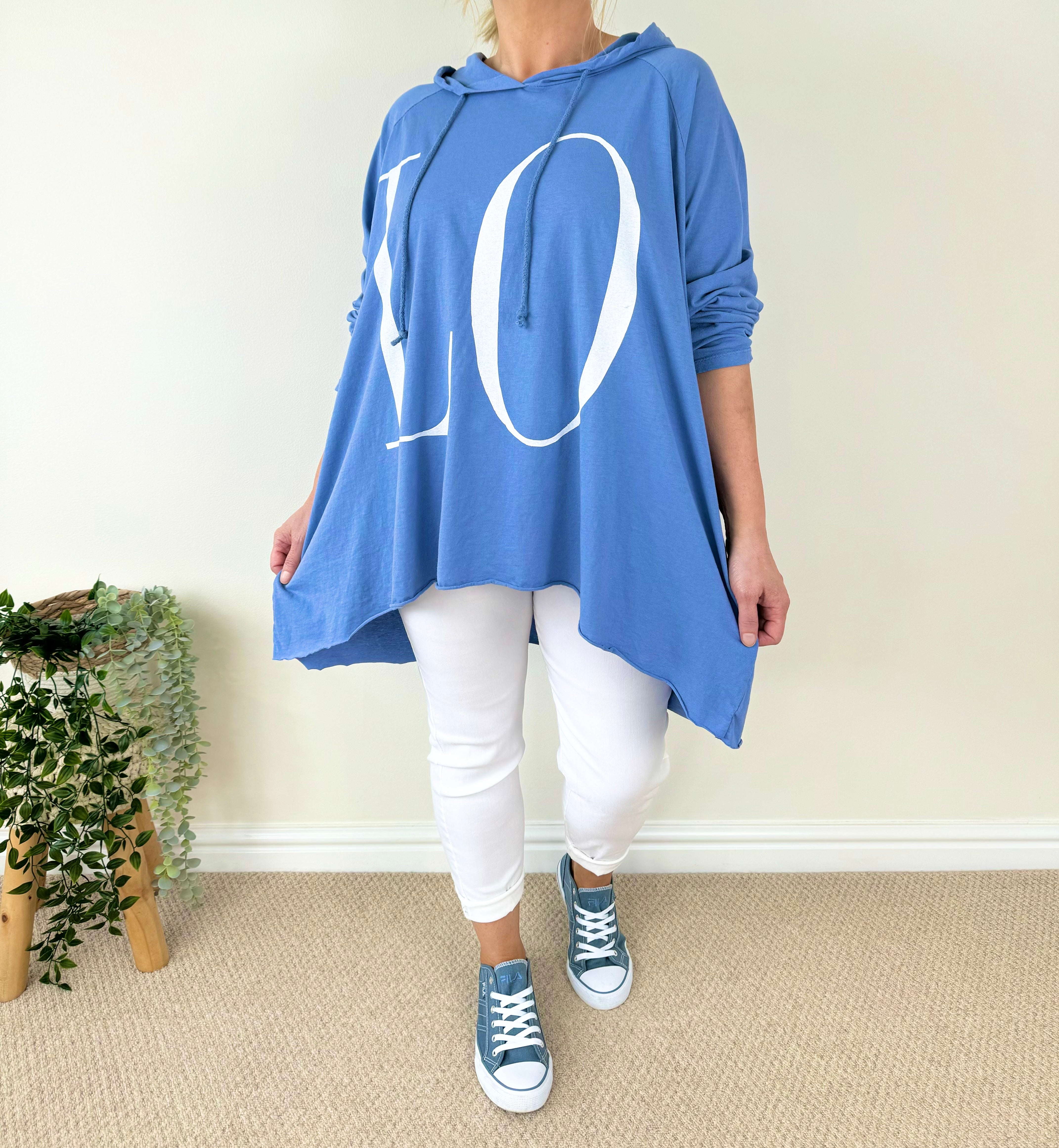 Pure Cotton LOVE Hooded Top SS24